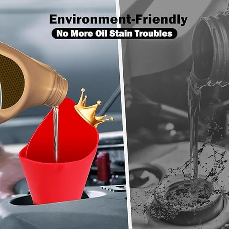 Flexible Oil Draining Funnel Tool, 1Pc Foldable Flexible Free Oil Filter,Reusable Drain Funnel Drain Tool for Cars, Trucks image number 5