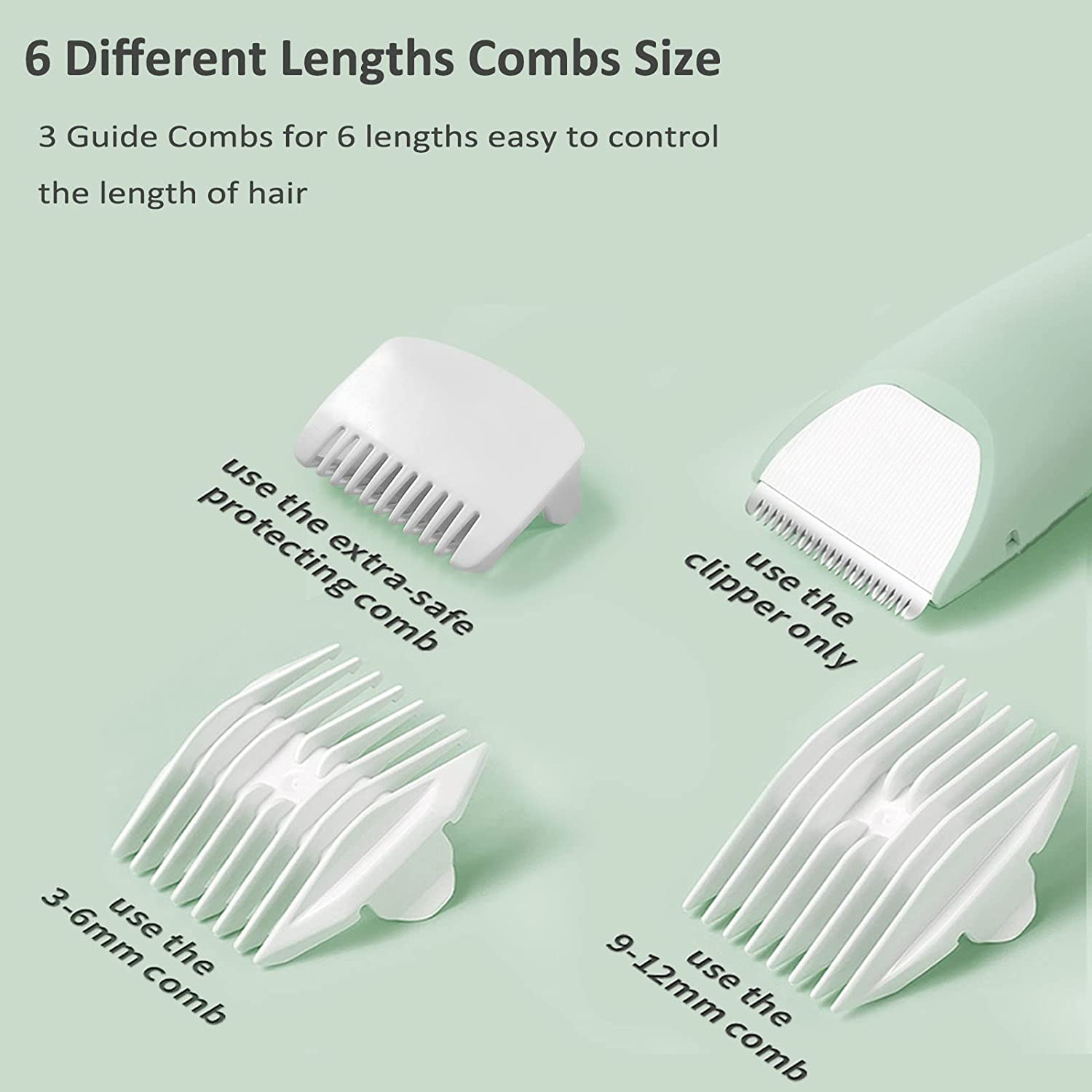 Baby Hair Clipper, Quiet Kid Hair Clipper with Safe Ceramic Blade & LCD Power Display, Professional Hair Trimmer for Kids Waterproof Rechargeable Haircut Kit for Toddler Children, 1 Hour Fast Charge image number 3