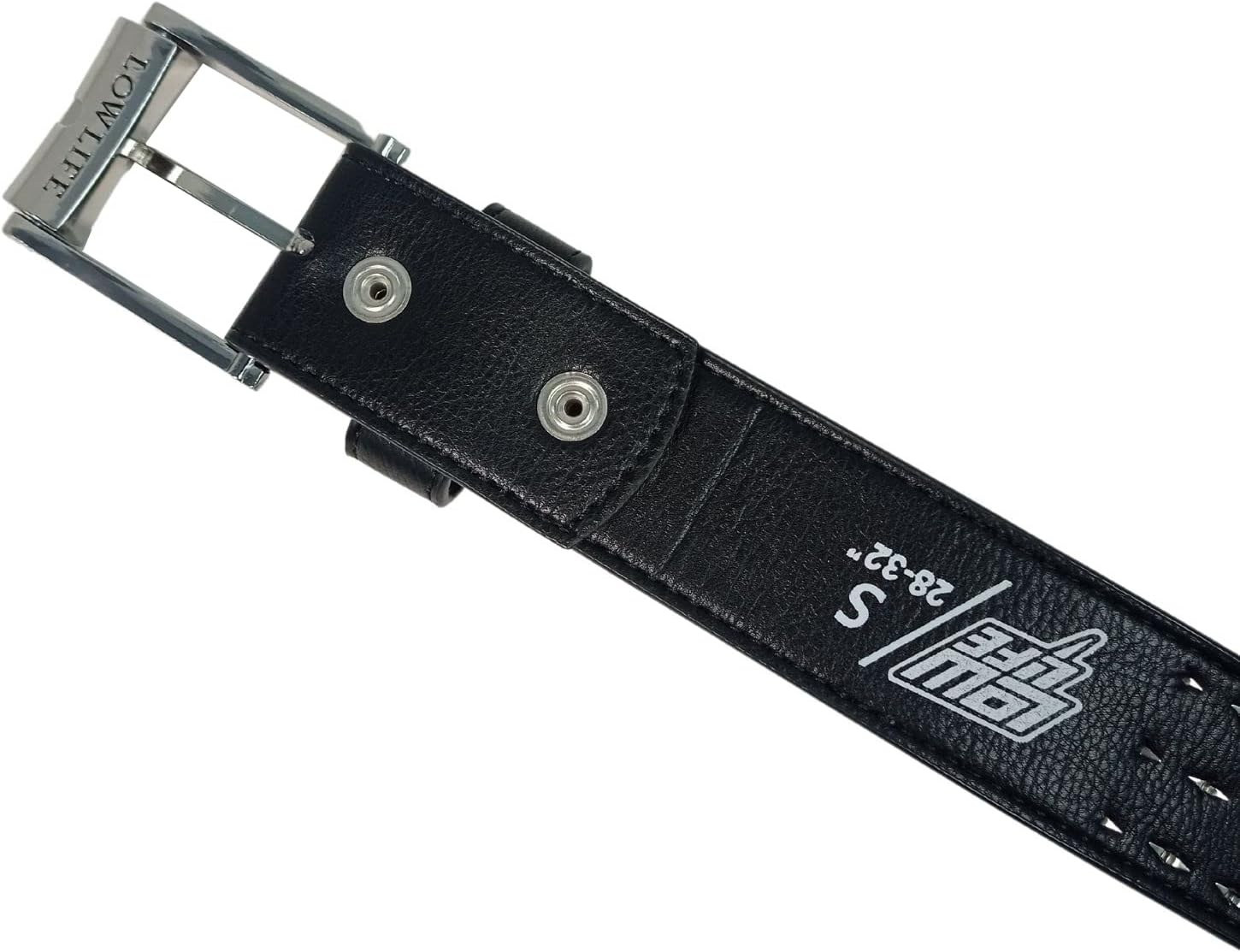 Lowlife of London Belts Vegan Triple S Studded 3 Row Pyramid Faux Leather Belt, Studded Punk Goth Rock Pyramid Belt, Metal Stud Three Row Rivet on PU Leather for Men and Women image number 5