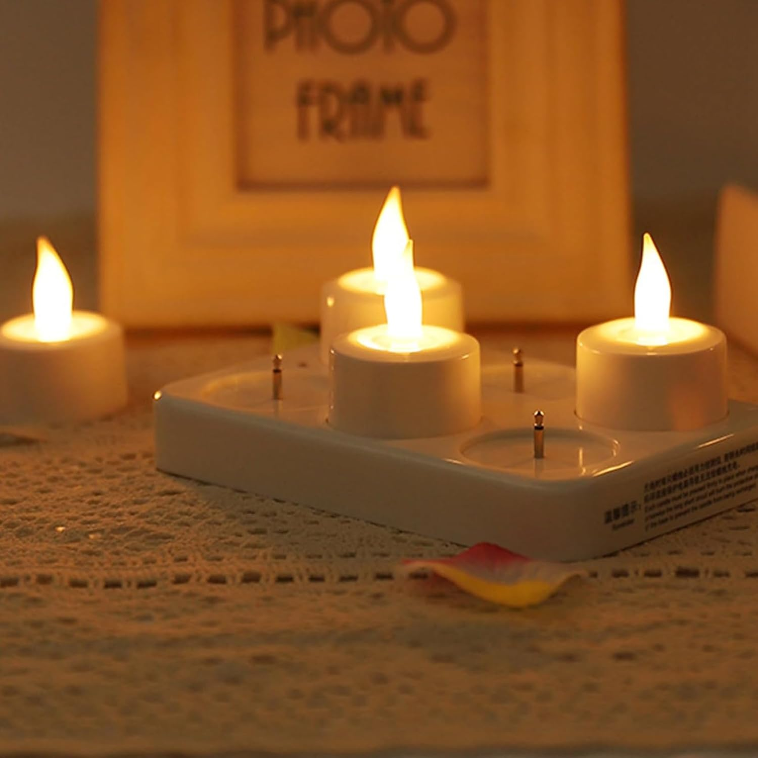 Rechargeable Flameless Tea Light Candles - 6PCS Flickering LED Votive Candles with 2 Modes | Batteryless, Safe, and Eco-Friendly Decor for Winter Ambiance and Mood Lighting image number 2