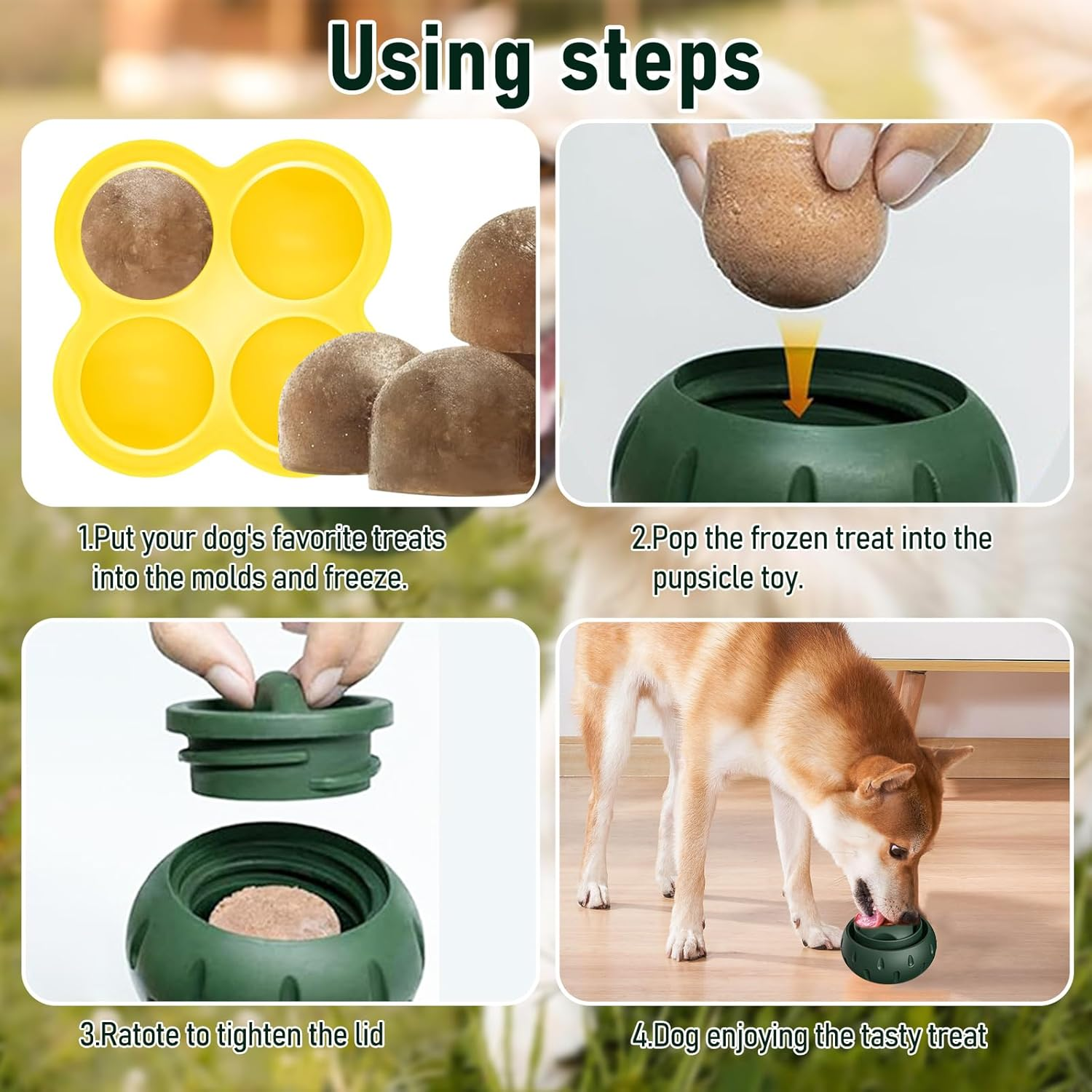 Fillable Interactive Dog Toy,Dog Chew Toy for Dogs Large&Small, Tough Rubberized Dog Toy to Distracted, Reusable of Freezable Dog Treat Dispenser,Dishwasher Safe. image number 1