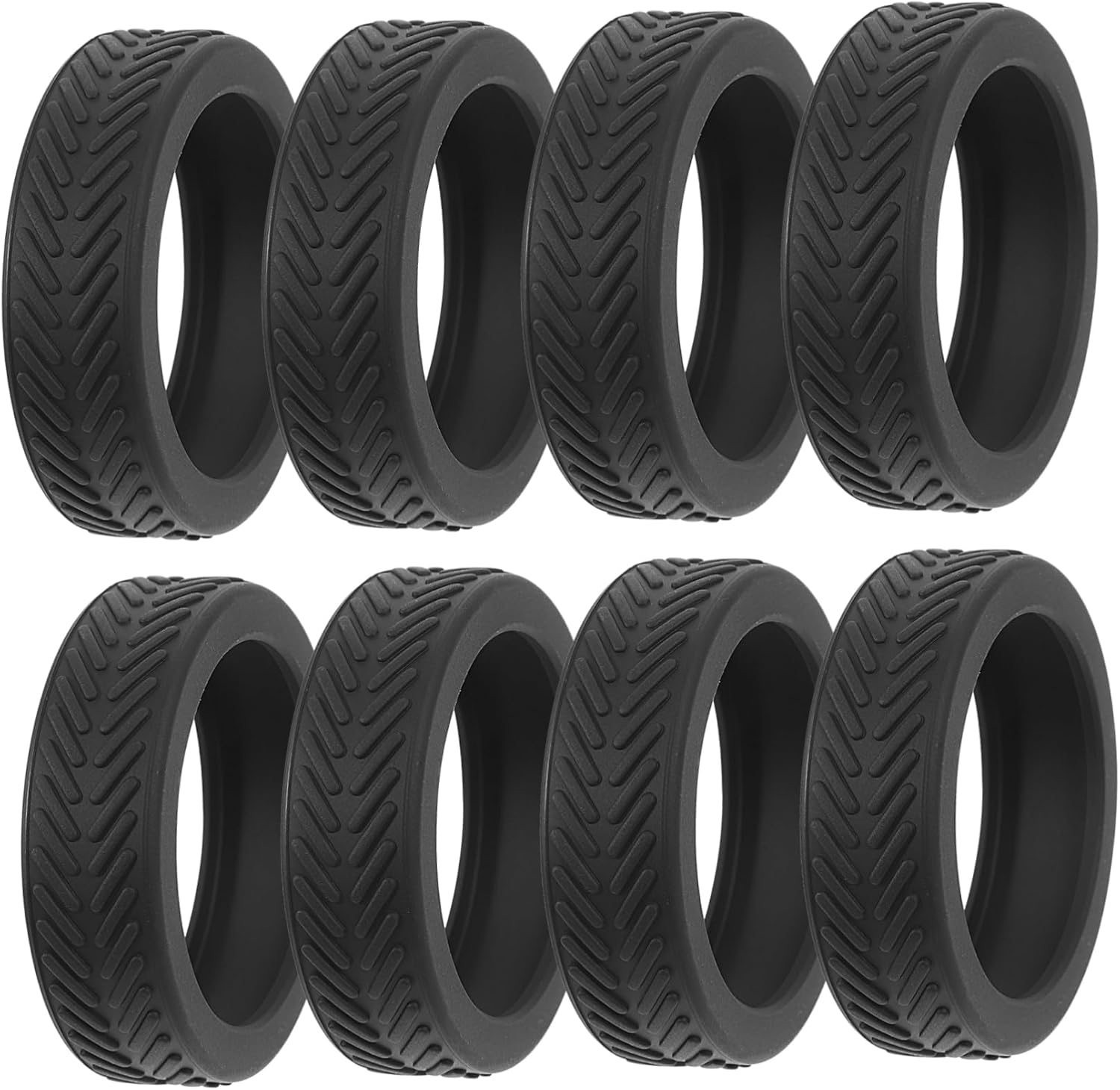 VILLFUL 8Pcs Luggage Wheel Covers for Suitcase Noise-Reducing Silicone Castor Wheels Protectors image number 2