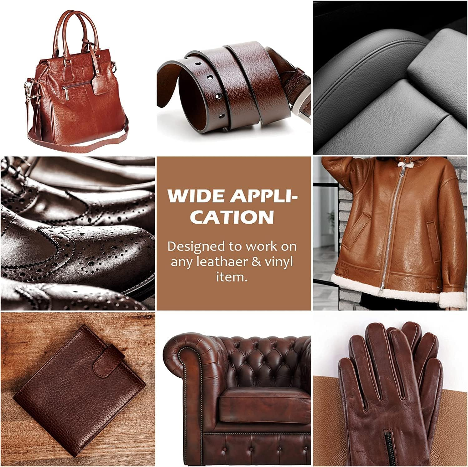 18 Colors Leather Repair Kit for Furniture and Vinyl Repair Kit for Refurbishing Upholstery, Couch, Boat, Car Seat, Shoes and Jacket - Leather Dye Kit - a Simple and Convenient Solution - 12 Color image number 3