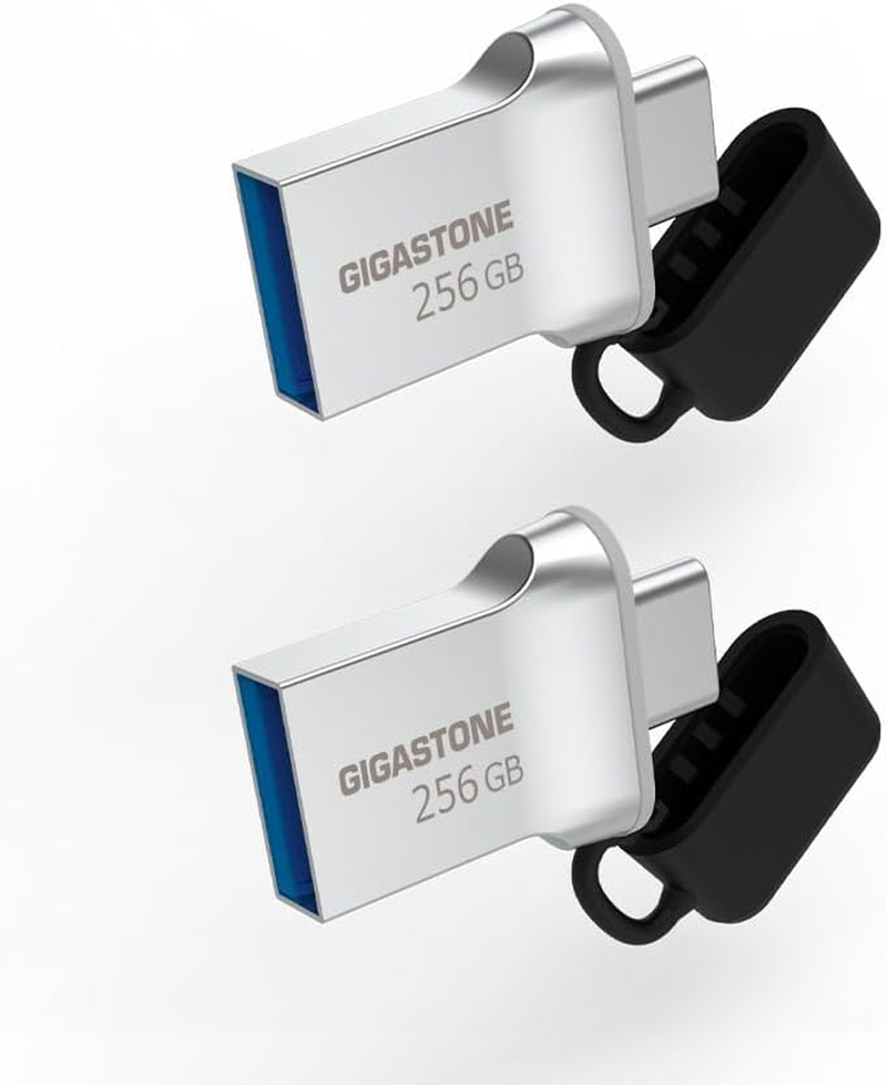 GIGASTONE Z50 256 GB 2 Pack, Dual OTG 2-In-1 USB Flash Drive, USB 3.2 Gen 1, Type C and Type a Connectors, Metal Design, Durable, USB 2.0/3.0/3.1 Compatible image number 4