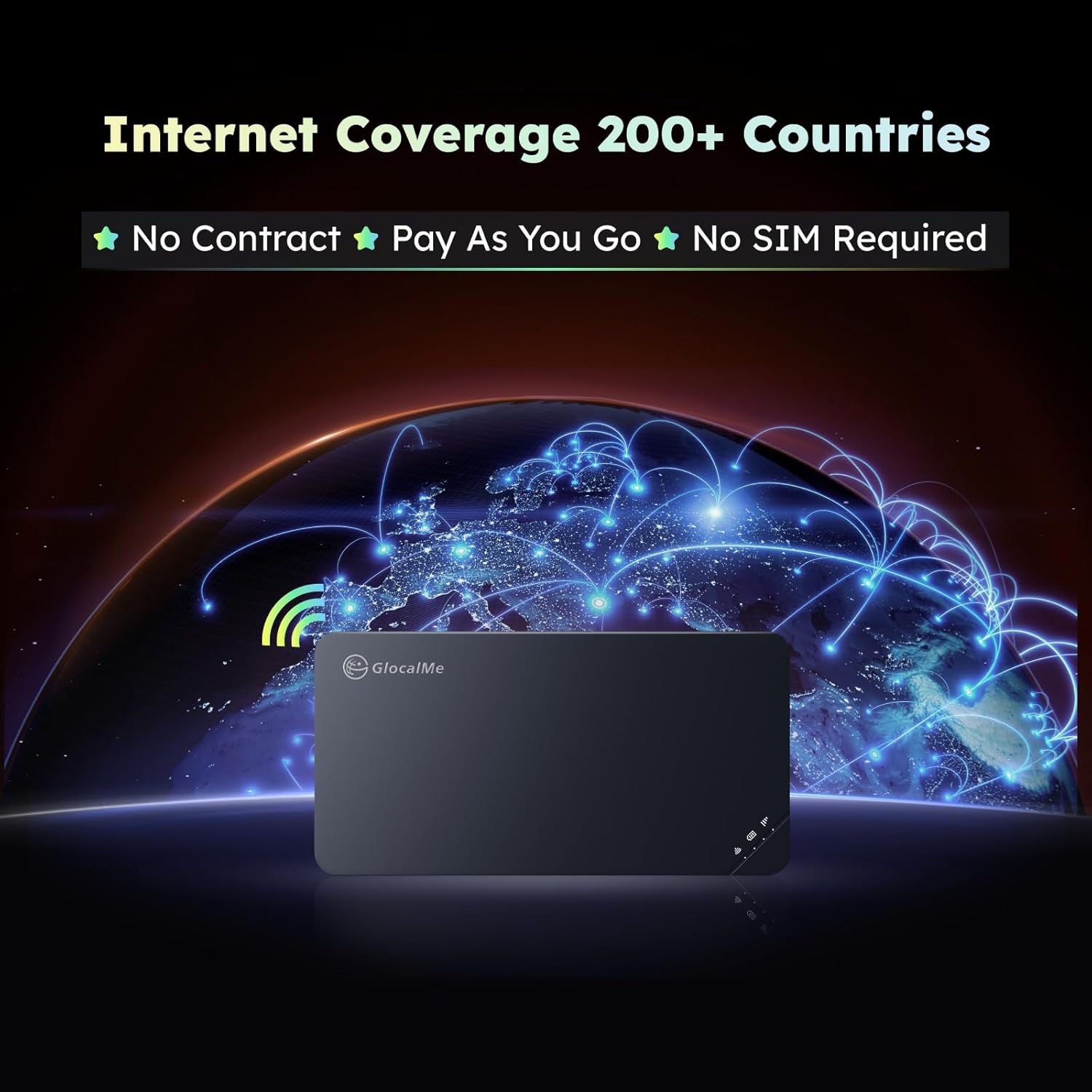 Glocalme U3 Smart 4G Mobile Wifi Hotspot| Roaming-Free and Unlocked in 140+Countries | Contract-Free and Sim-Free |1.1GB Global Initial Data Package Preloaded|Free 8GB EU Data Package(Black) image number 3