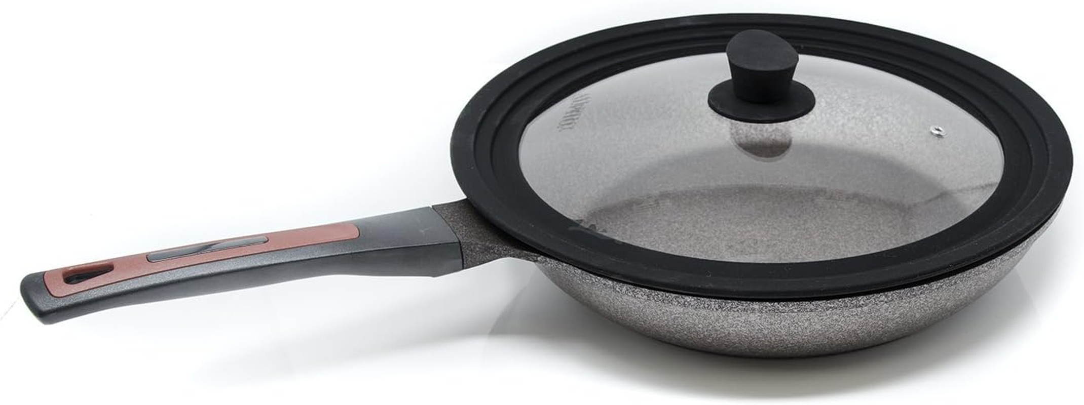 Alpha Living Universal Silicone Cookware Pots and Pans Vented Tempered Glass-Graduated Lid with Easy Grip Fits 9.5", 10" 11" (Small)