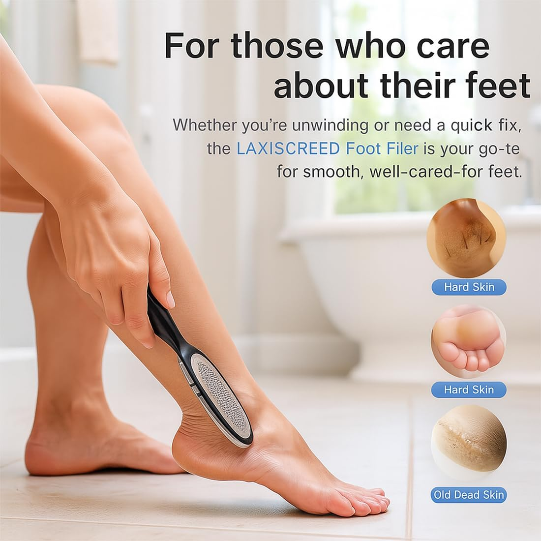 2 X Foot Rasp 2-In-1 (Black & White) with Crumb Tray, Callus Remover for Dry and Wet Feet image number 5