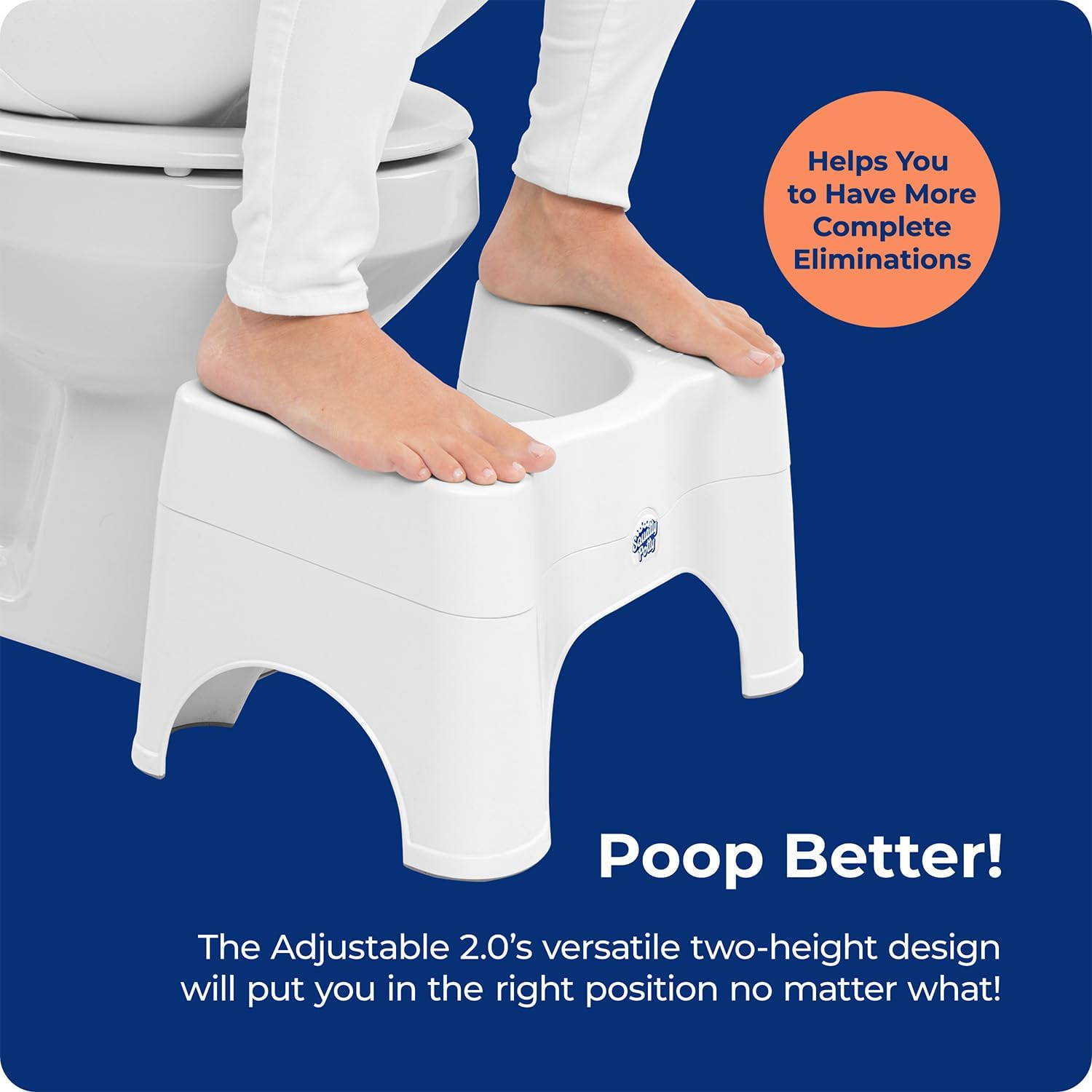 Squatty Potty Adjustable 2.0 Toilet Stool, 1.25 Kg