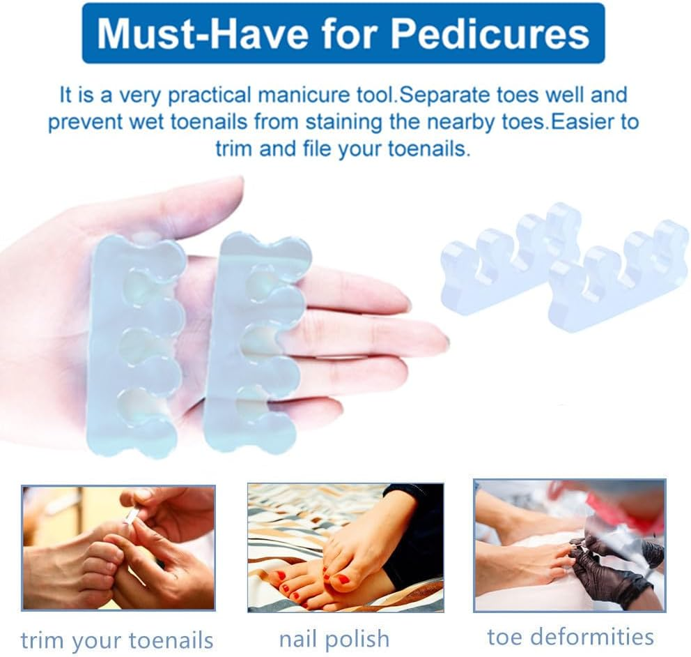 Zaxsota Toe Separators for Bunion Relief & Nail Polish Application - Orthopedic Gel Toenail Dividers, Pedicure Toe Spacers for Toenail Separation & Polishing image number 5