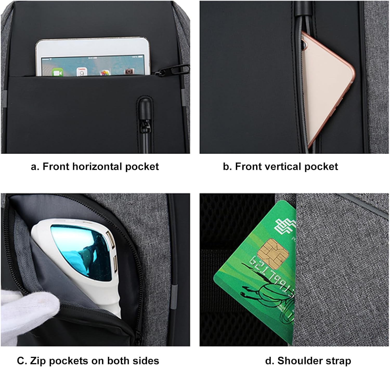 Laptop Backpack for 17 Inch Laptop Bag with USB Port Fashion Waterproof Backpacks image number 6