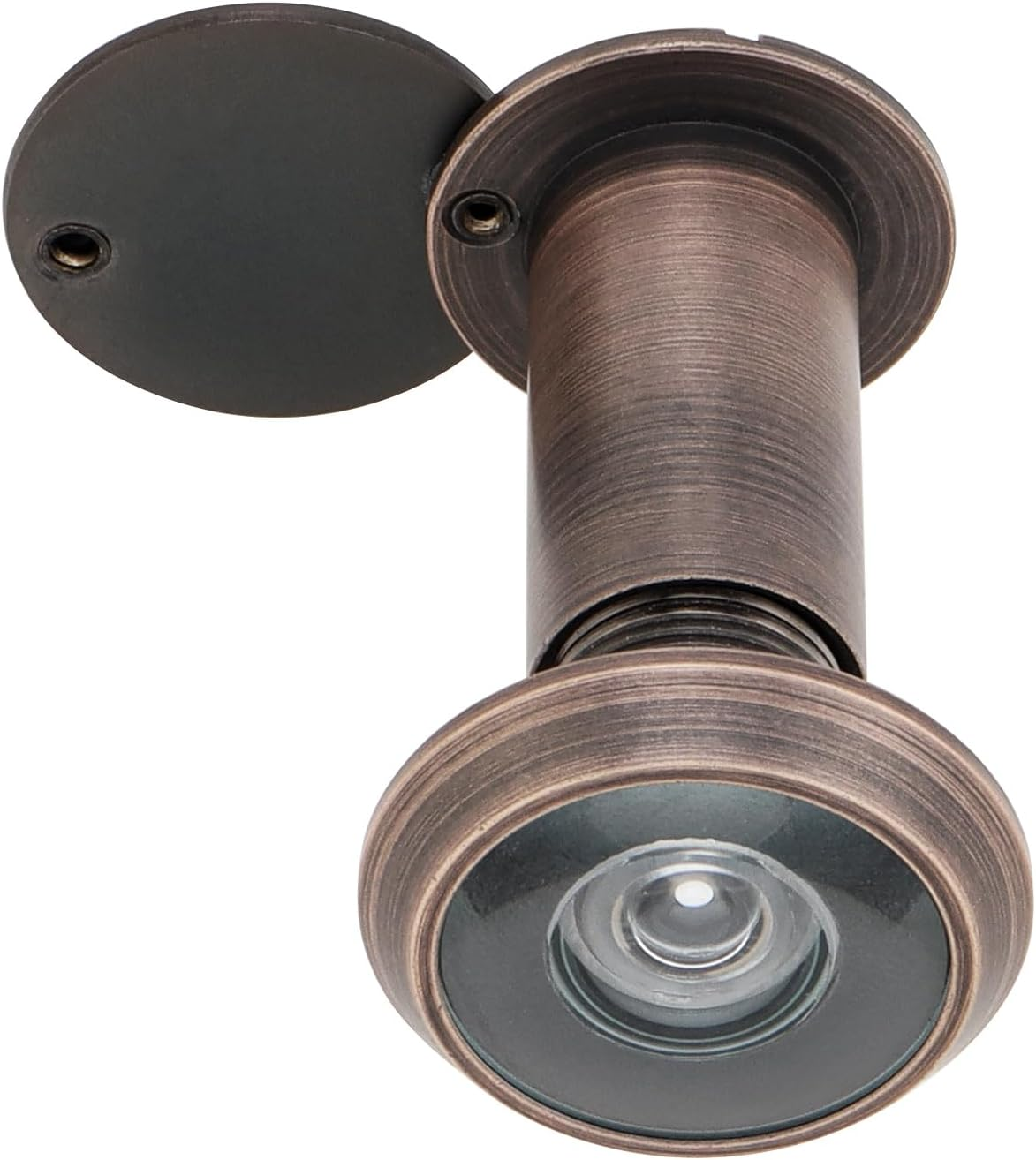 HOJLKLD Door Viewer Peephole, Solid Brass 200 Degree Viewer, 5/8 Inch Pipe Diameter Peephole with Privacy Cover for 1-3/8" to 2-1/6" Doors (Gold)