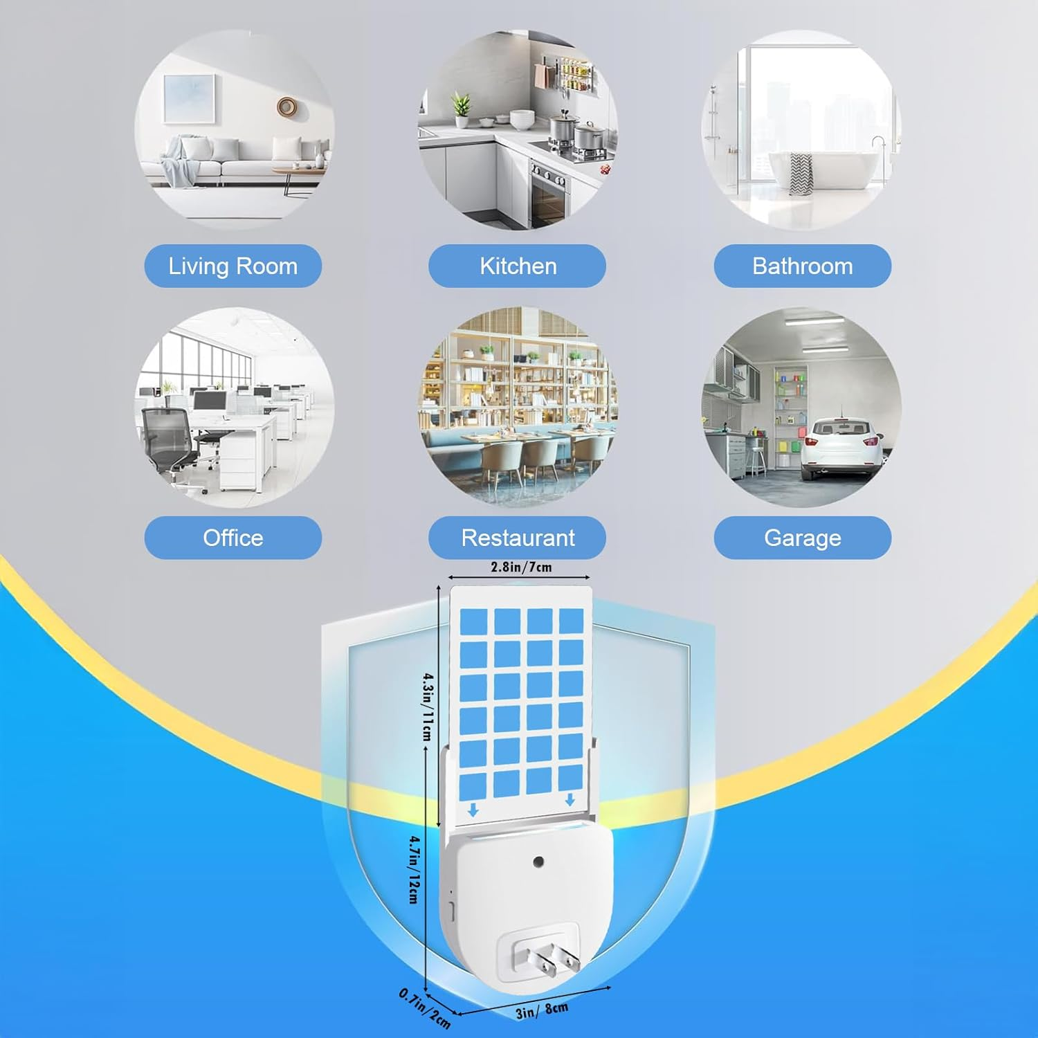 2 Pack Flying Insect Trap, 2 in 1 Indoor Plug-In Mosquito Killer, Fly Trap for Flies, Fruit Flies, Moths & Gnats, UV Attractant Catcher & with Stepless Dimming Night Light,10Pcs Adhesive Cards image number 5