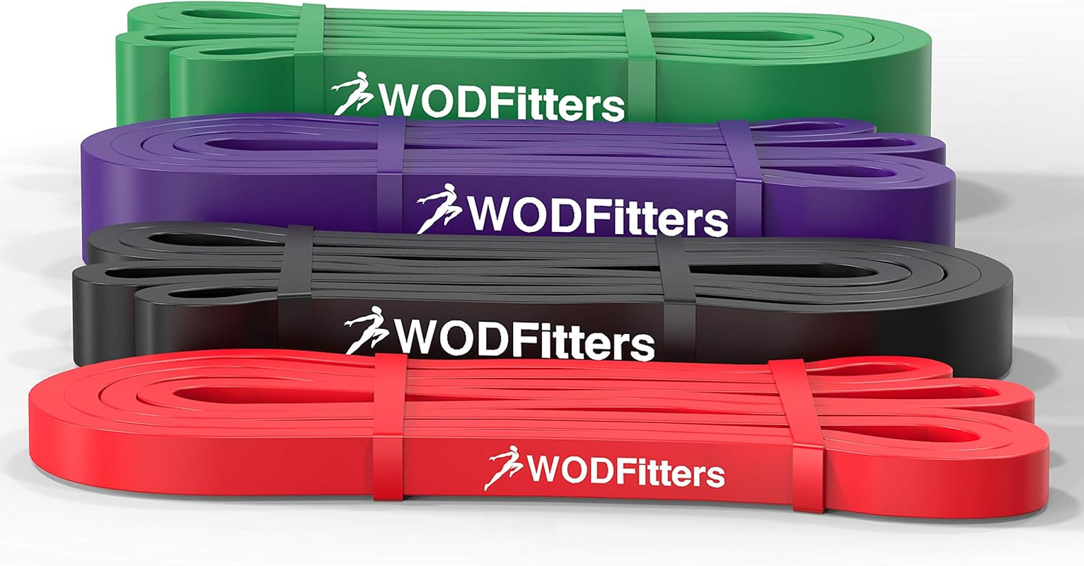 Wodfitters Pull up Assistance Bands - Stretch Resistance Band - Mobility Band - Powerlifting Bands, Durable Workout/Exercise Pull-Up Assist Bands - Single Band or Set