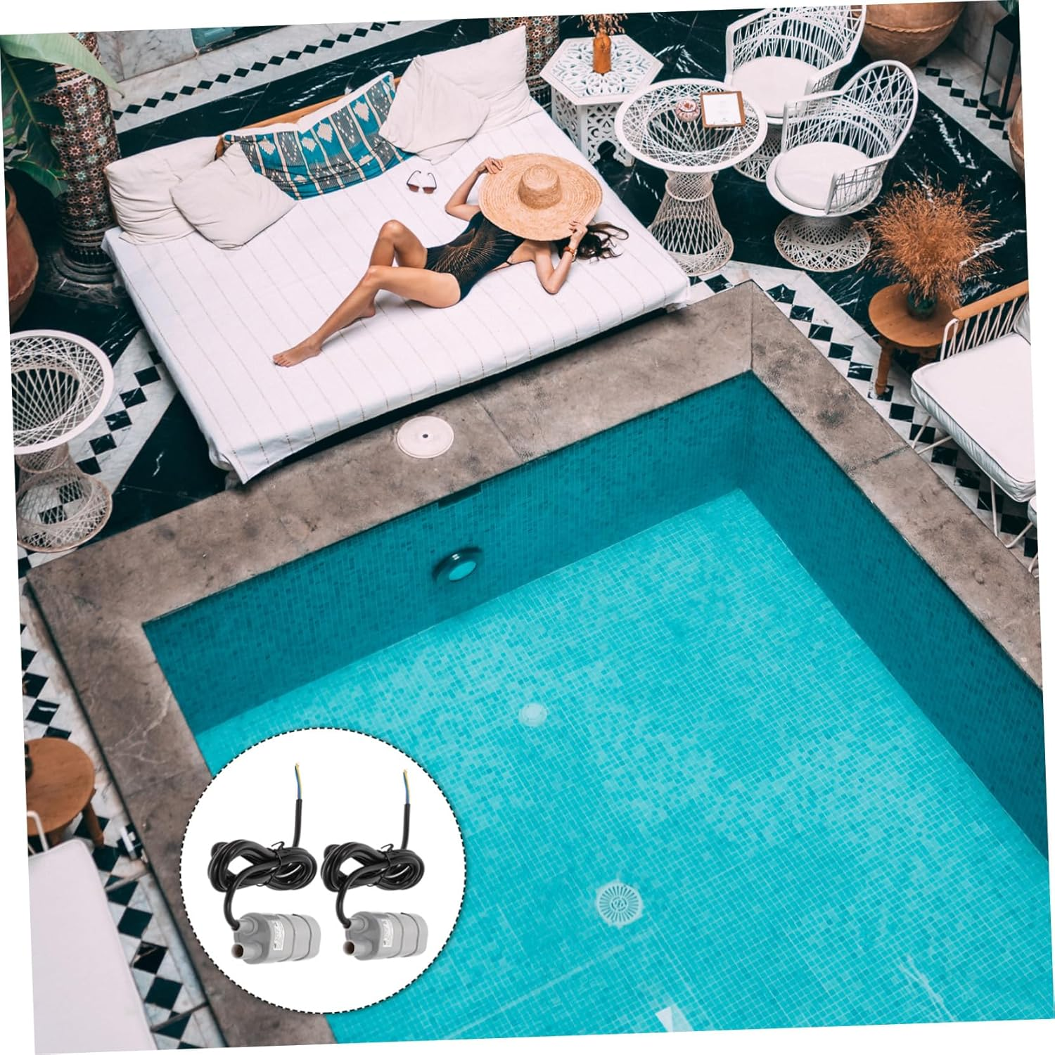 2 Pcs Dc Submersible Water Pump H Ultra Quiet Aquarium Fish Tank Pool Circulation Oxygenation Micro Pump