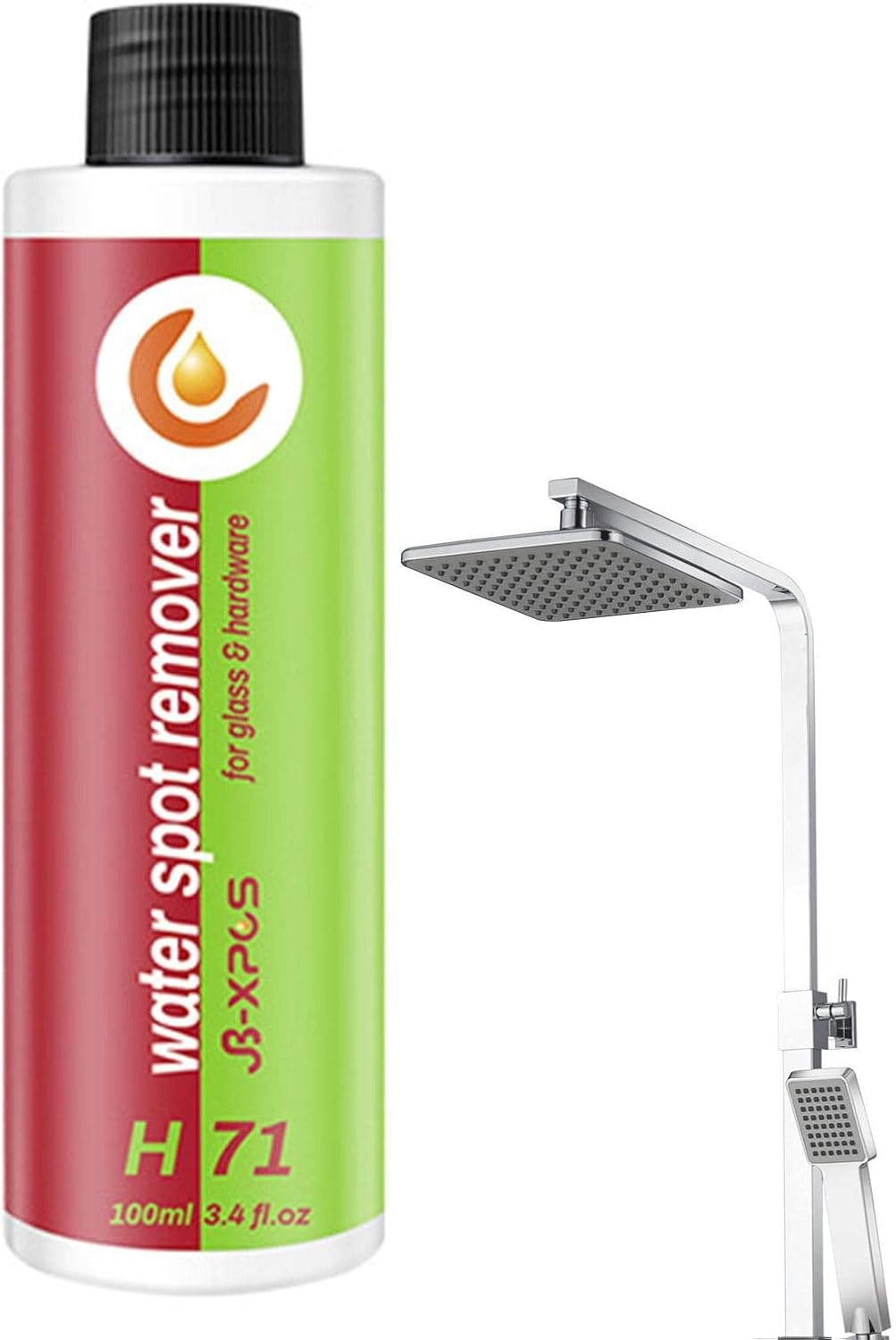 Water Spot Remover for | 100Ml High Gloss Hard Water Spot Remover,Shower Glass Cleaner Hard Water Remover For, Glass, Paint, Mirrors, Chrome Surfaces Wynott image number 4