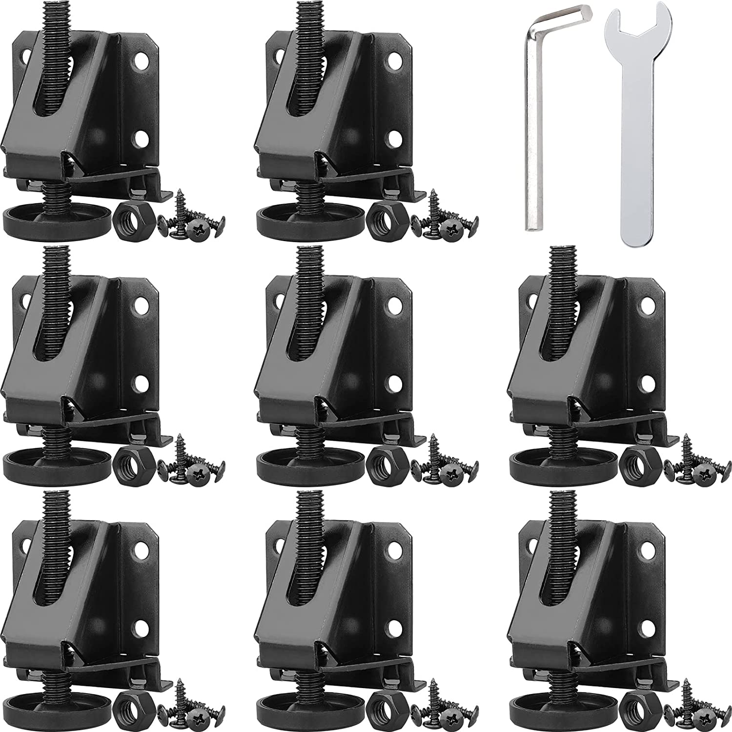 Anwenk Leveling Feet Heavy Duty Furniture Levelers Adjustable Table Leg Leveler W/Lock Nuts for Furniture,Table, Cabinets, Workbench,Shelving Units and More (8)