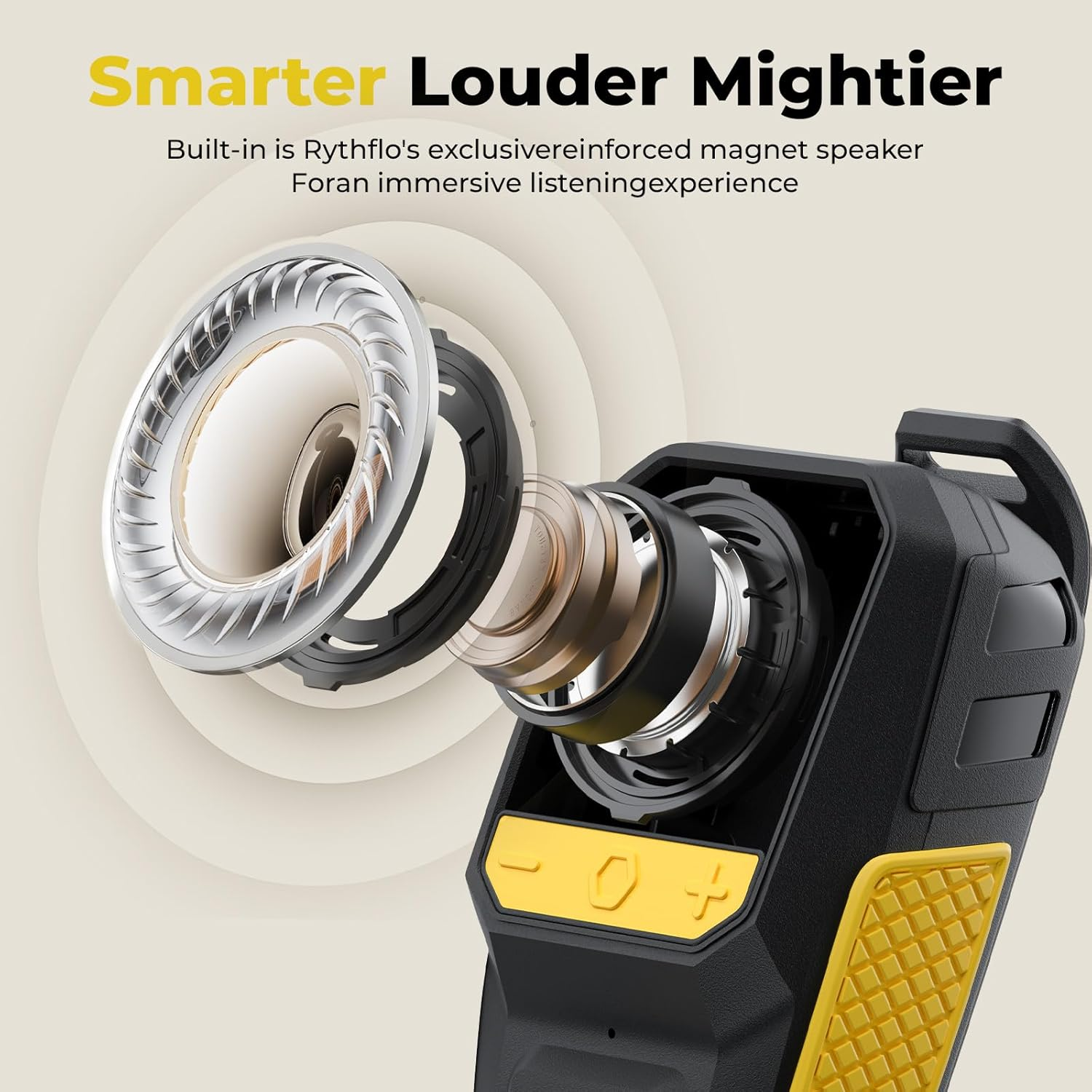 Wearable Bluetooth Speaker, All Day Running Wireless Speaker for Jobsite Work, IPX6 Portable Clip-On Speaker W/Light, Built-In Mic for Hands-Free Music/Calls Cycling Outdoor Sports Hiking Golf image number 4