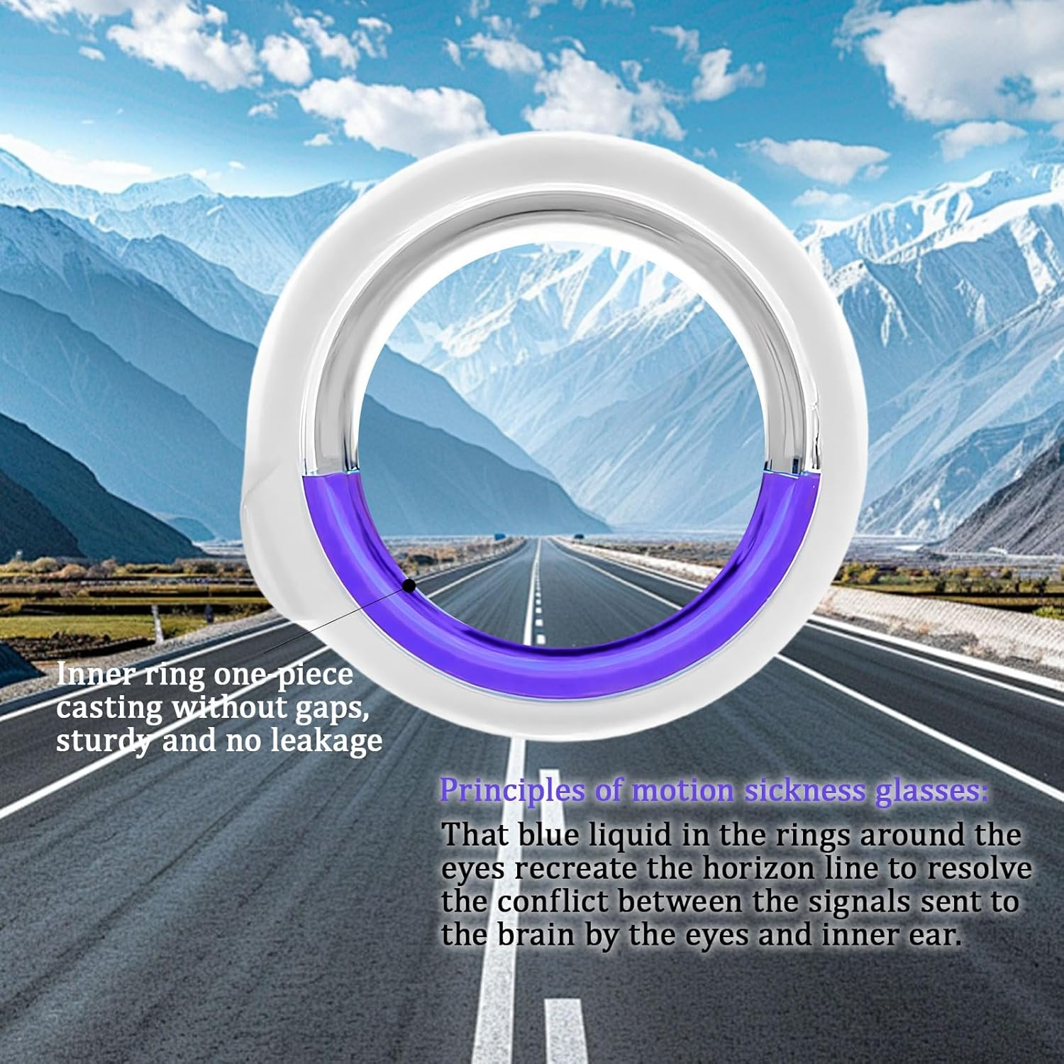 2 Pcs Motion Sickness Glasses,Car Sickness Glasses,Motion Sick Glasses for Adults and Children,Applicable to Motion Sickness, Seasickness, Travel, Games Nausea image number 6