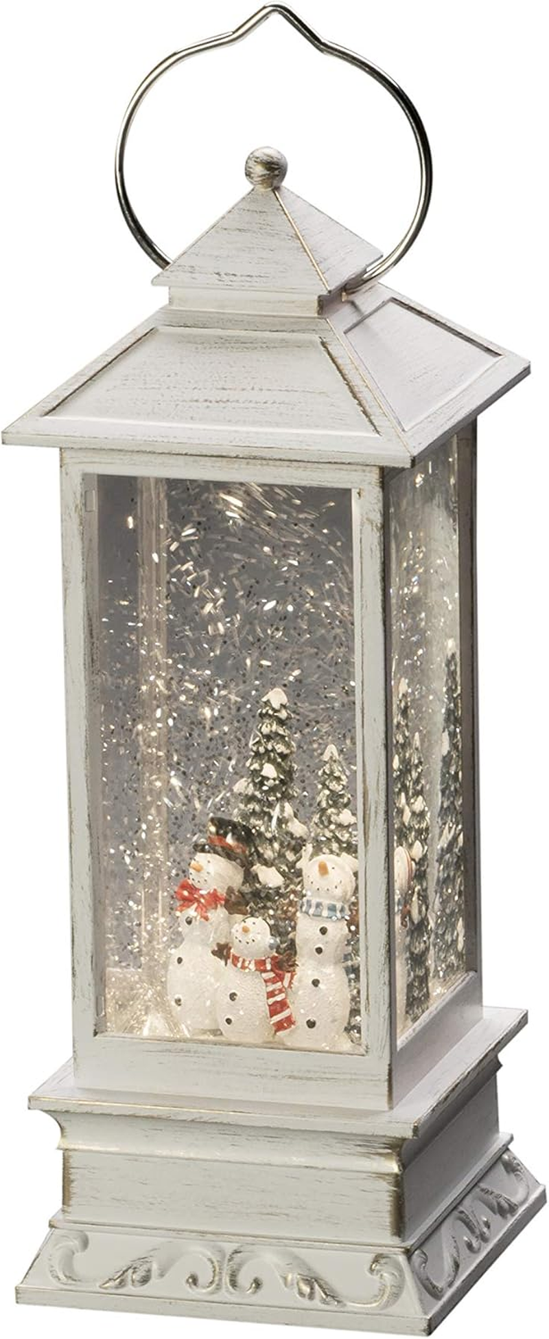 Konstsmide 4365-200 LED Snow Globe Lantern Snowman Family Scene, Water Filled/Water Spinner/Indoor (IP20) with 5 Hour Timer/Battery Operated: 3Xc 1.5V (Excl.)/Christmas Lantern 1 Warm White Diodes image number 5