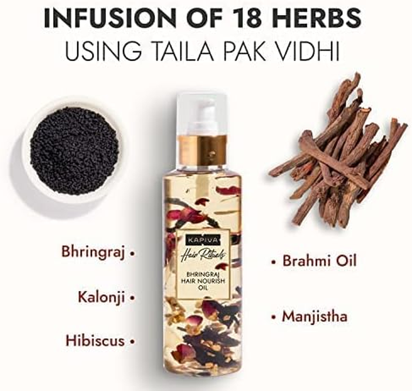 Kapiva Bhringraj Hair Nourishing Oil (200 Ml) 100% Ayurvedic, Voluminous Hair within 90 Days, Provides Hair Nourishment image number 2