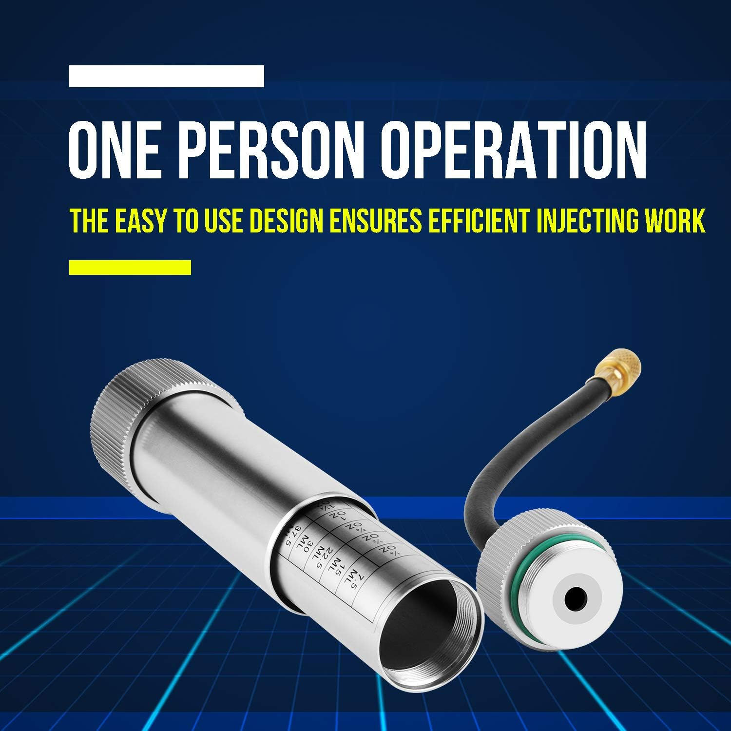 Lichamp AC Oil Injector R134A, R1234YF Refrigerant A/C Dye Injector Kit with Adjustable Coupler and Oil Checkers image number 6