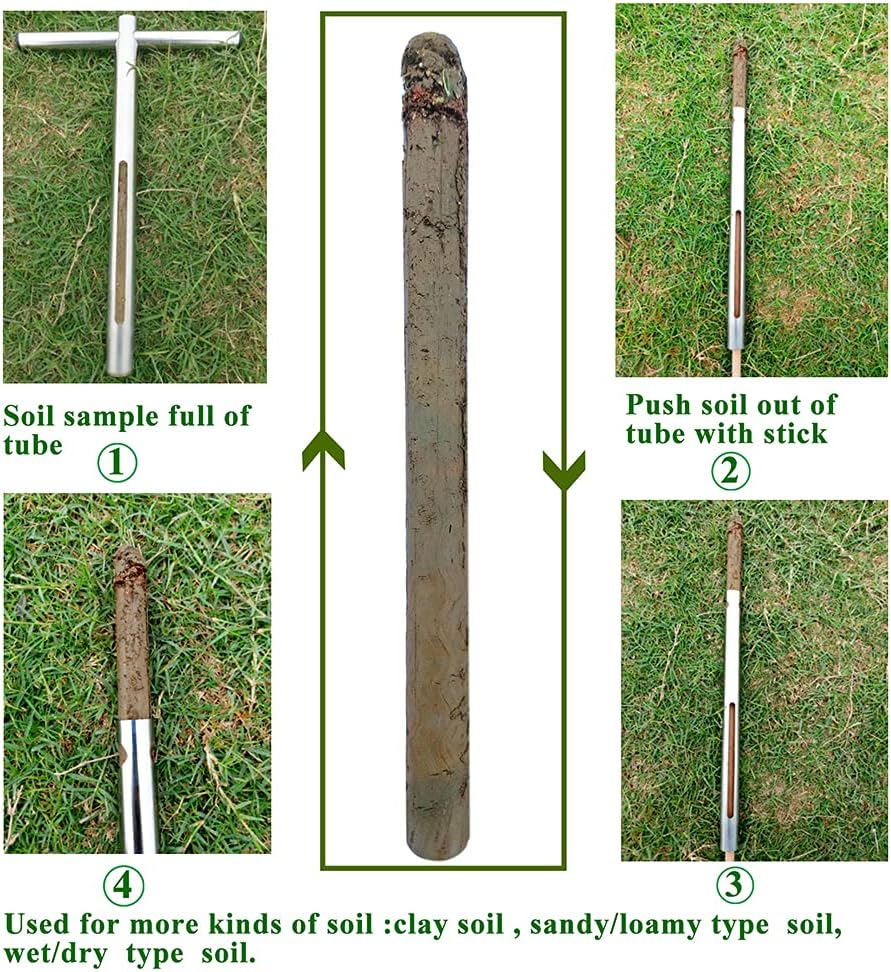 Soil Sample Probe 12 Inch with T Handle, Soil Sampler Tool, Soil Test Kit, Soil Probe for Soil Sampling Plant Care Lawn Garden Farm image number 3