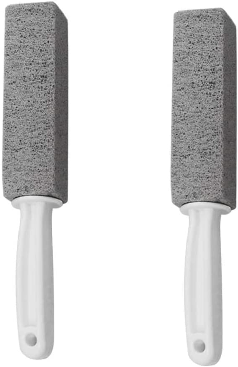 2 Packs Pumice Stone for Toilet Cleaning,Toilet Bowl Cleaning Stone with Ergonomic Handle, Powerfully Remove Hard Water Rings, Toilet Bowl Stain Remover,Calcium Buildup, Limescale Stain, Iron Rust image number 2