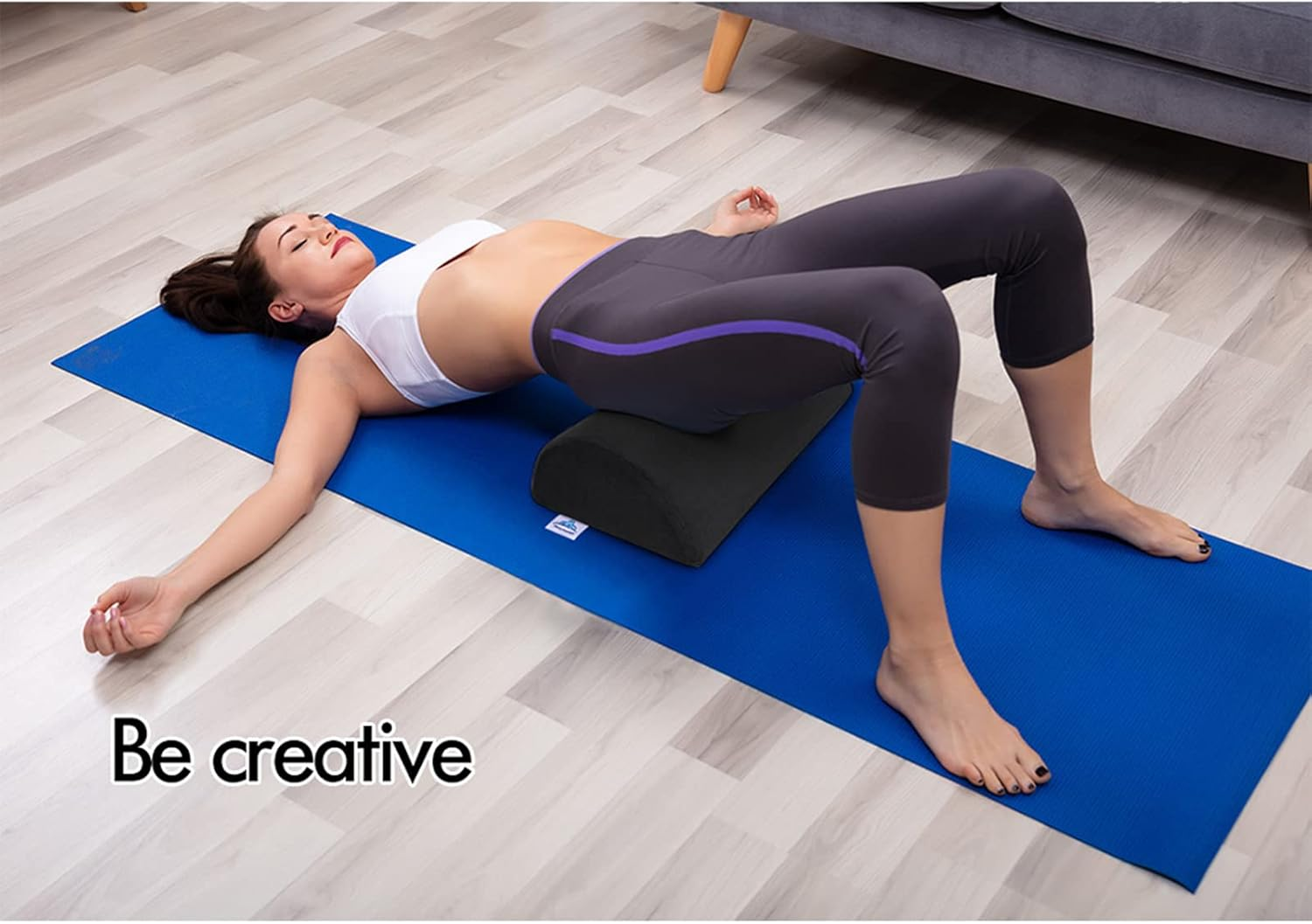 STARRY EUCALYPT Office Foot Stool Rest under Desk for Office Gaming Chairs, Ergonomic Memory Foam Foot Stool Pillow, Foot Cusion Footrests with Non-Slip Base Cover for Back & Hip Pain Relief,Black image number 6