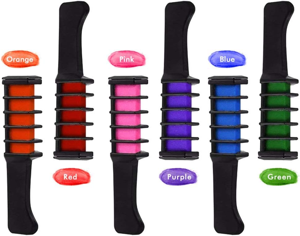 6 Color Disposable Hair Dye Comb Temporary Simple Long-Lasting Hair Dye Is Not Stiff and Anti-Sticky Color Pearl Powder Hair Dye image number 4