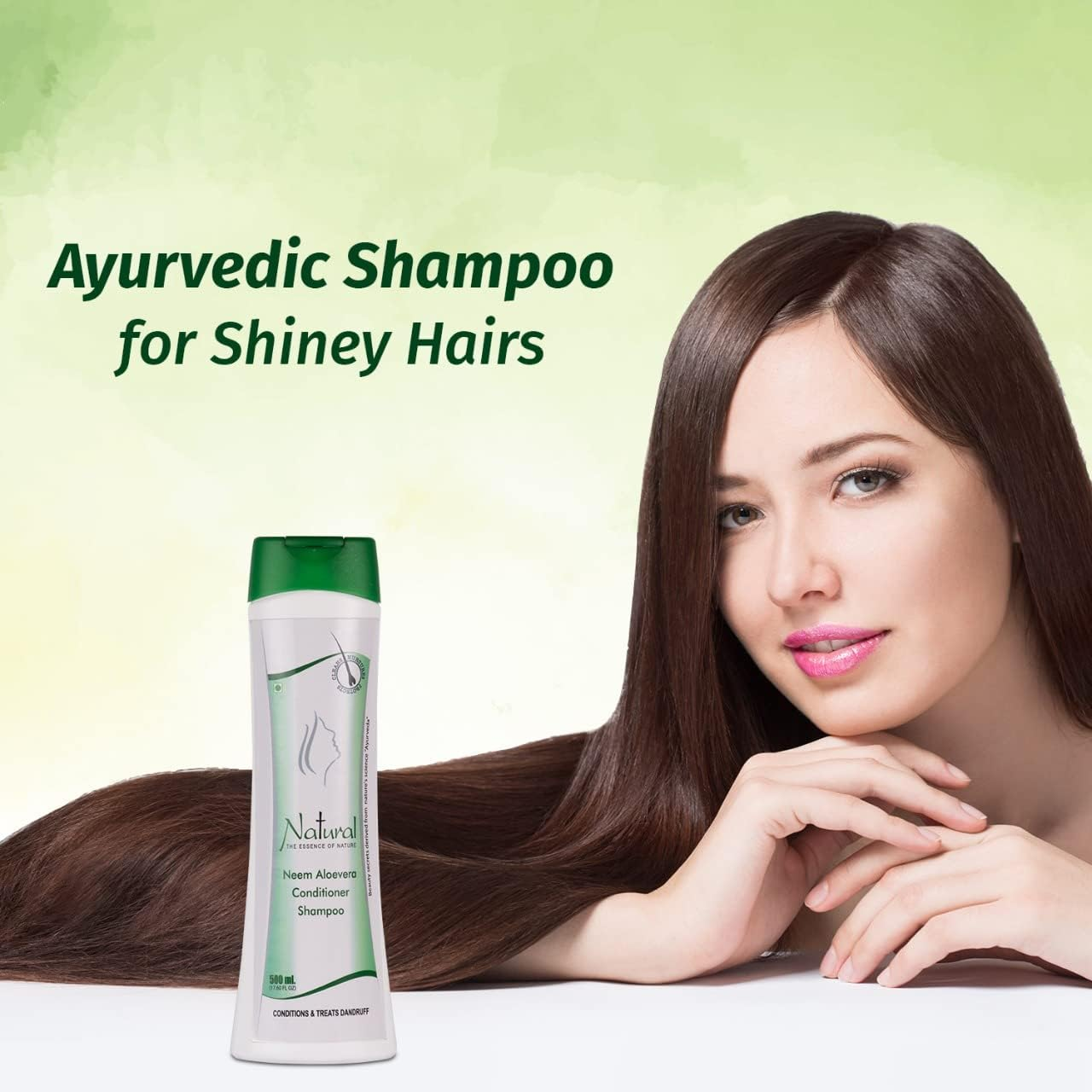 Natural'S Care for Beauty the Essence of Nature Neem Aloevera Conditioner Shampoo for Hair 500Ml Each (Pack of 2) image number 4