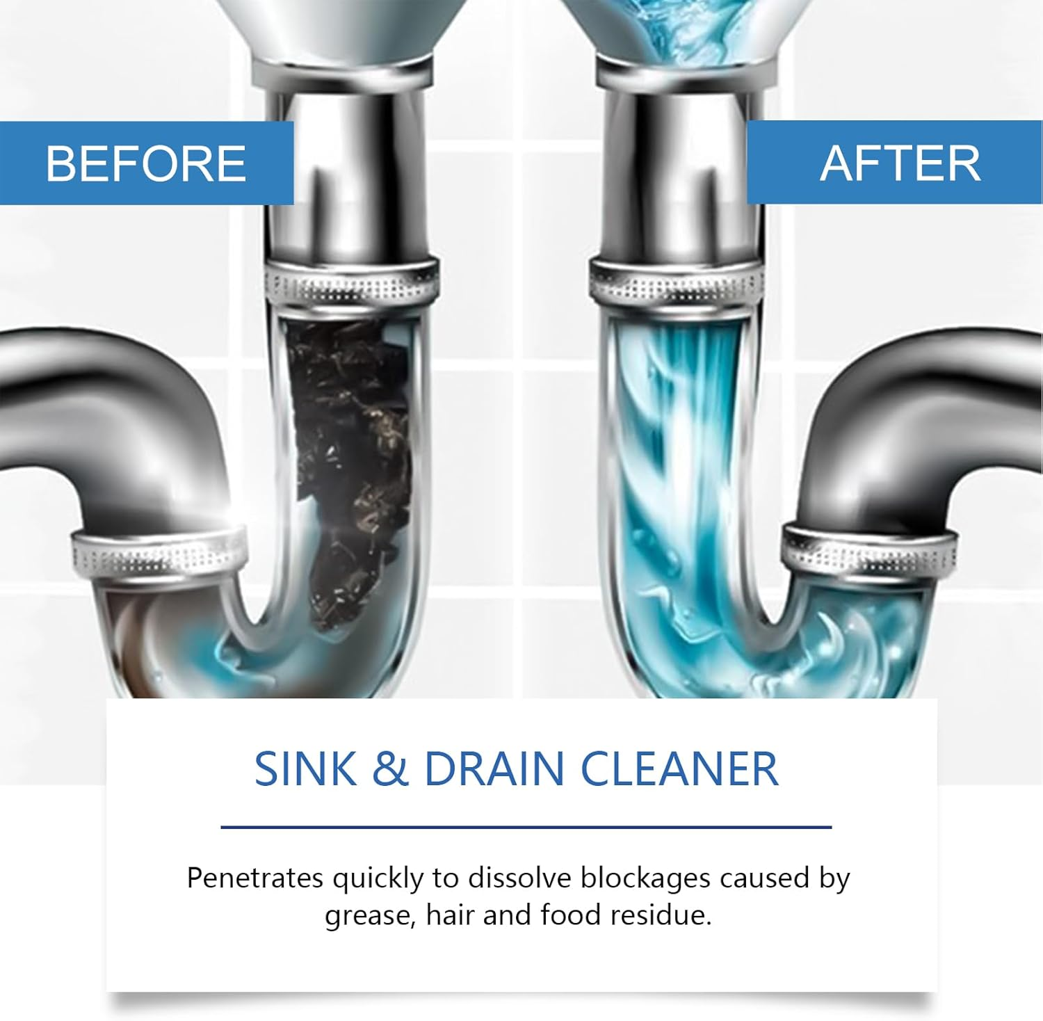 Sink & Drain Cleaner, Powerful Decontamination Formula, 100G/3.53Oz, Drain Storm image number 4