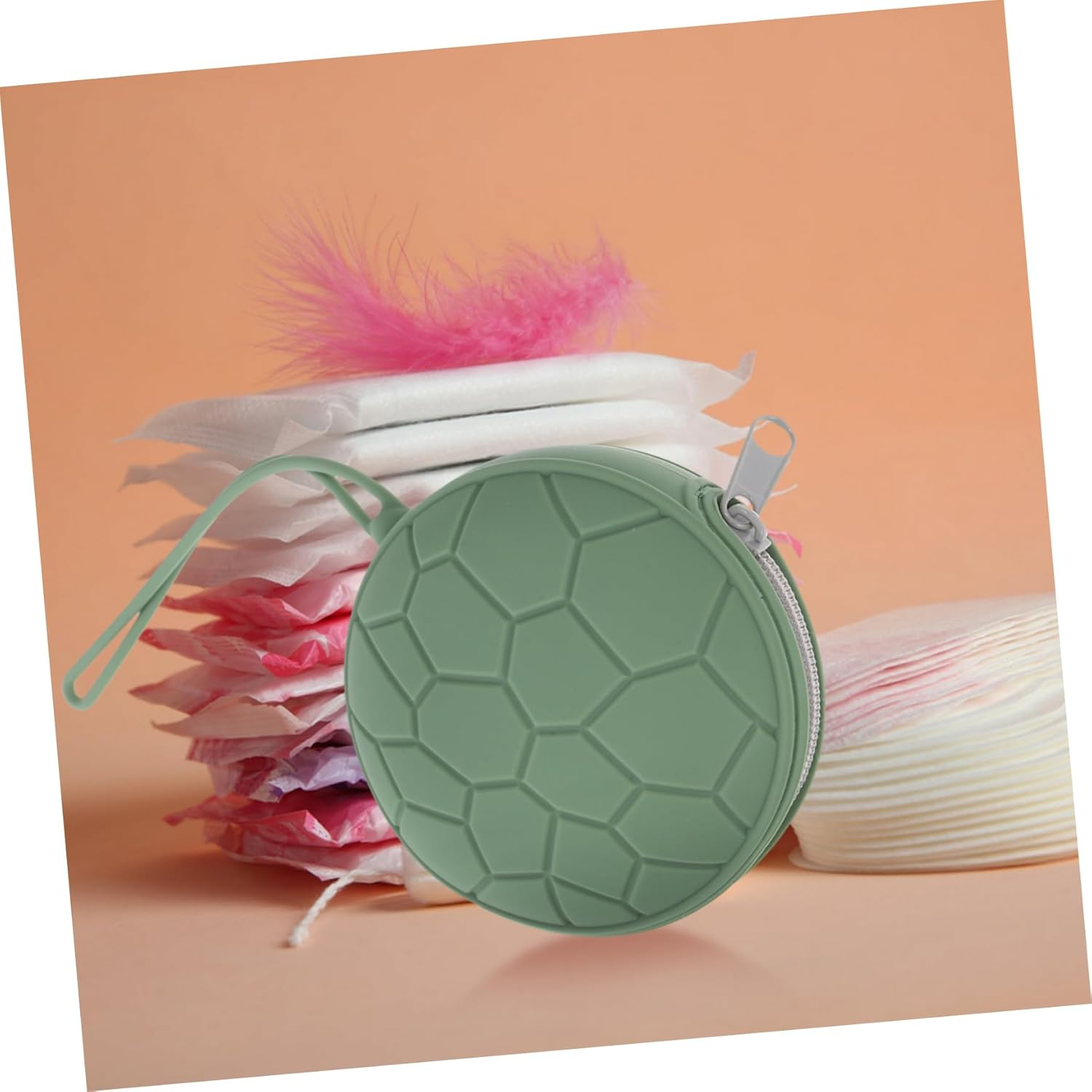 ZUNOXAZ Silicone Pouch for Menstrual Cups and Items Leakproof Lightweight Travel Organizer Portable Holder for Outdoor Use Easy to Clean and Store Handbag Backpack