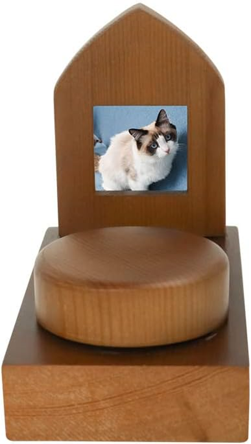 Pet Urns for Dog or Cat Ashes, Wooden Pet Cremation Urns with Photo Frame, Pet Memorial Keepsake Cat or Dog Memory Box,S image number 2