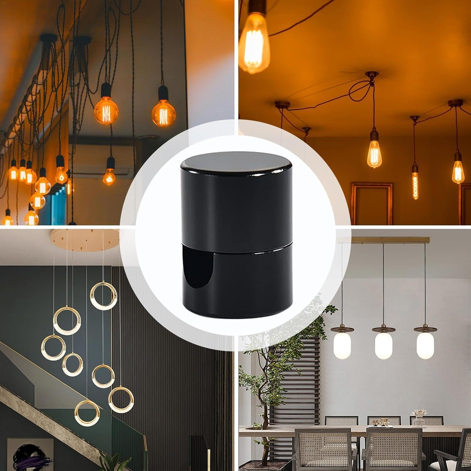 Swag Ceiling Hooks | Pendant Light Hook for Ceiling Lamp,Cord Organizers, Chandelier Fixture Hardware, Ceiling Light Hook for Drywall, Concrete Wall