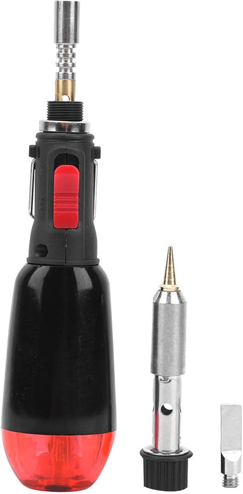 EVTSCAN 5 Inch Portable Butane Gas Soldering Iron, with 4 Tips Kit, 12 Ml Refillable Tank Capacity, Quick Heat-Up Time, up to 1300&deg;C Flame Temperature, for Electronics Circuit Boards image number 2