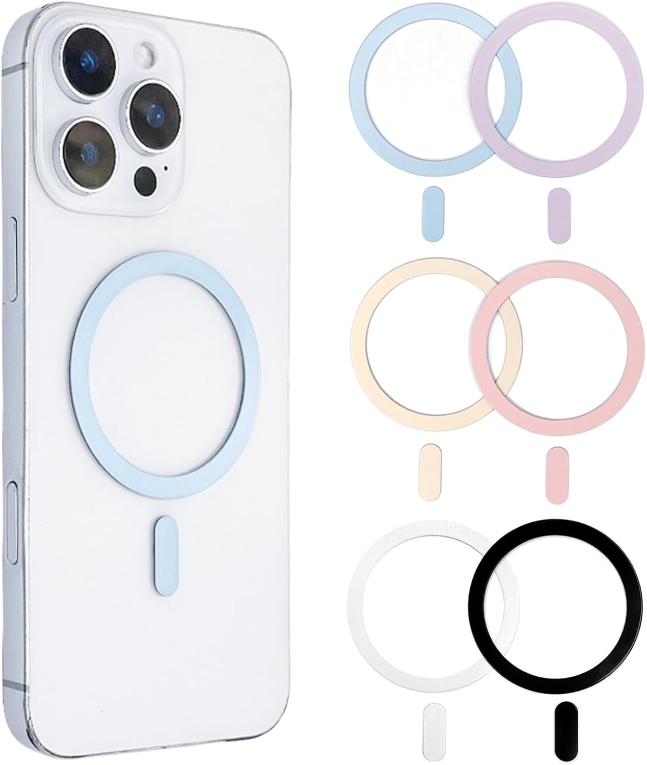 JANGJANG 6 Colors Universal Magnetic Adapter Ring, Compatible with Magsafe Accessories, Wireless Charging, Compatible with Iphone 16/15/14/13/12/11 (Mini, Pro, Max) and Samsung Galaxy S22/S21 FE Ultra image number 4