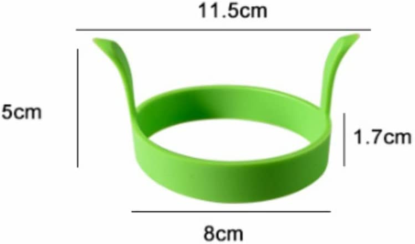 Silicone Egg Ring Mold, 6Pcs Non-Stick round Fried Egg Molds with Handle Heat Resistant Omelette Mould for Cooking and Frying