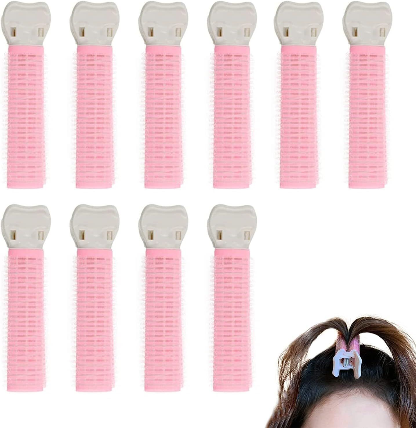 10 PACK Volumizing Hair Root Clips for Fluffy Hair Volume and Root Lift Tool - Heatless DIY Hair Curler for Long and Short Hair (Purple)