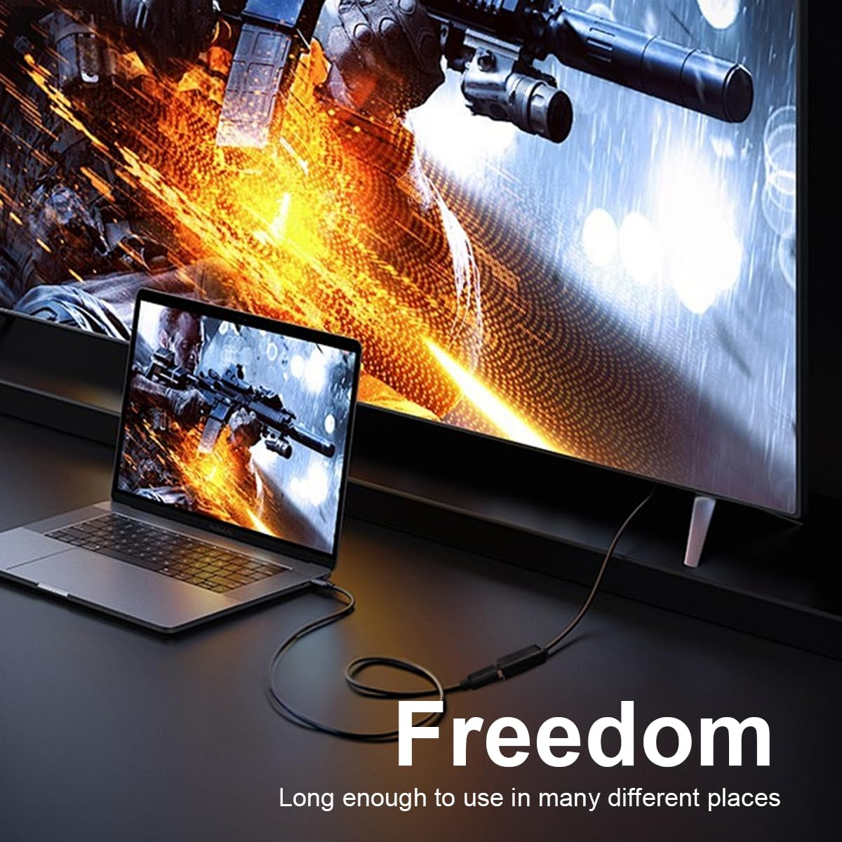 [2 Pack] T Tersely 2M USB Extension Cable Type a 3.0 Extender Cord, Male to Female High Speed Data Transfer Lead Compatible with USB Flash Drive, Keyboard, Wifi Adapter, PS5/4, Xbox, VR, Controller image number 5