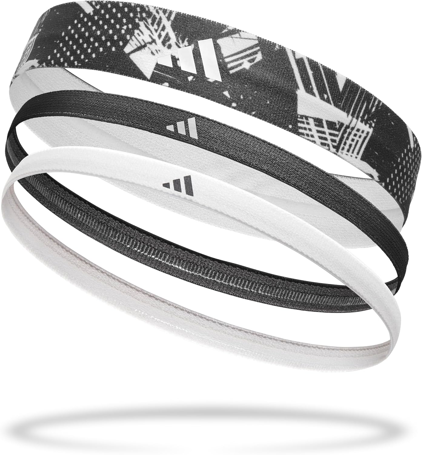 Adidas WT/GY/BK 3-Piece Headband Set