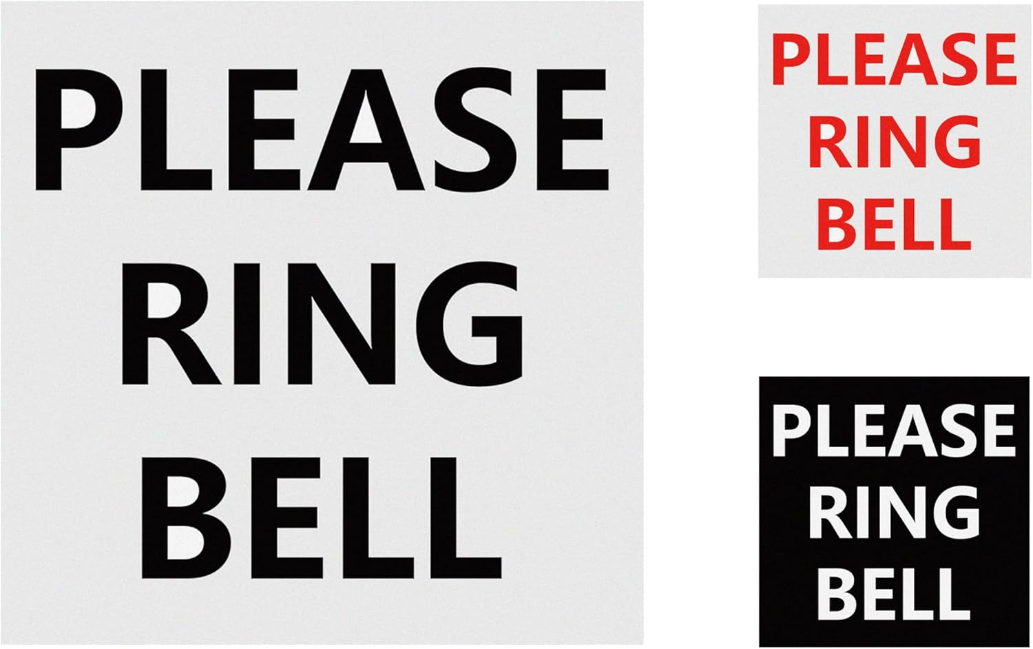 Please Ring Bell Sign for Home Self Adhesive Tape Door Sign (55X55Mm, Style 1)