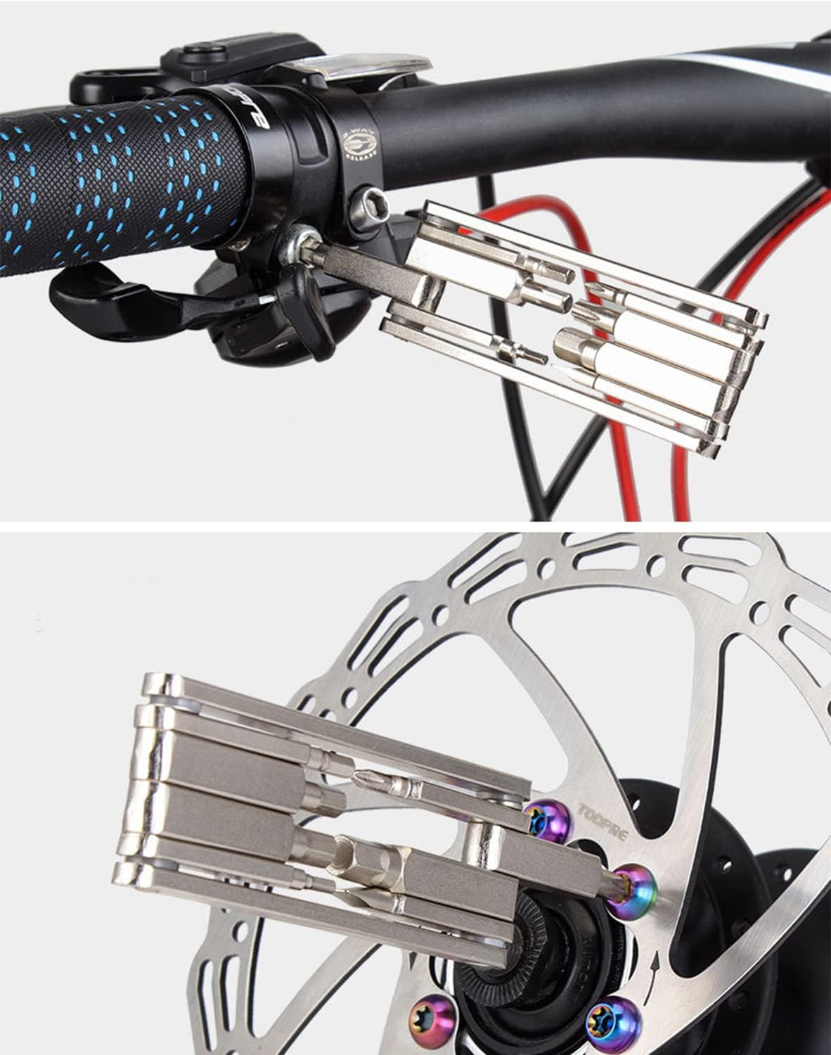 Bike Multi Repair Tool , 8 in 1 Multifunction Compact and Lightweight Repair Kit for Road and Mountain Bikes image number 4