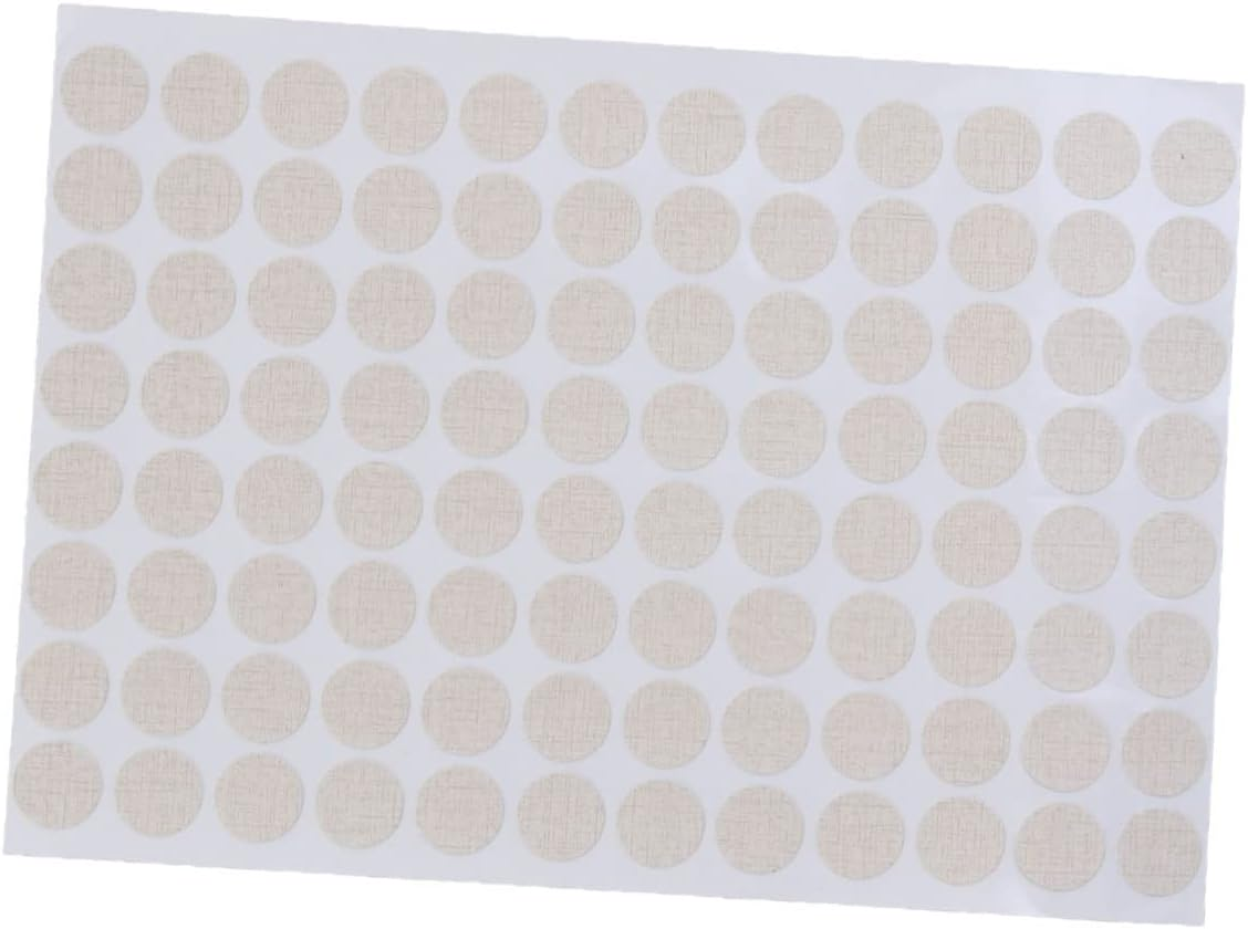 Angoily White Screw Stickers, 96PCS Sheets Adhesive Crew Hole Stickers, Screw Cover Sticker White, Cabinet Furniture Screws Stickers, Furniture Holescrew Cap Sticker for Hole Nut, Cabinetry Stickers