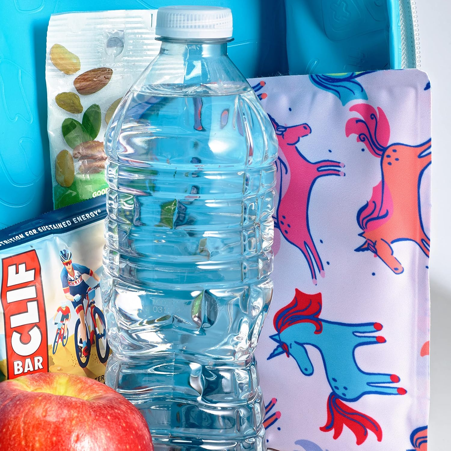 Cool Coolers by Fit + Fresh, Reusable Soft Ice Packs for Baby Bags, Flexible Soft Ice for Lunch Box, Coolers, Beach Bags and Picnic Baskets, 2PK, Unicorn Stripe Multicolor