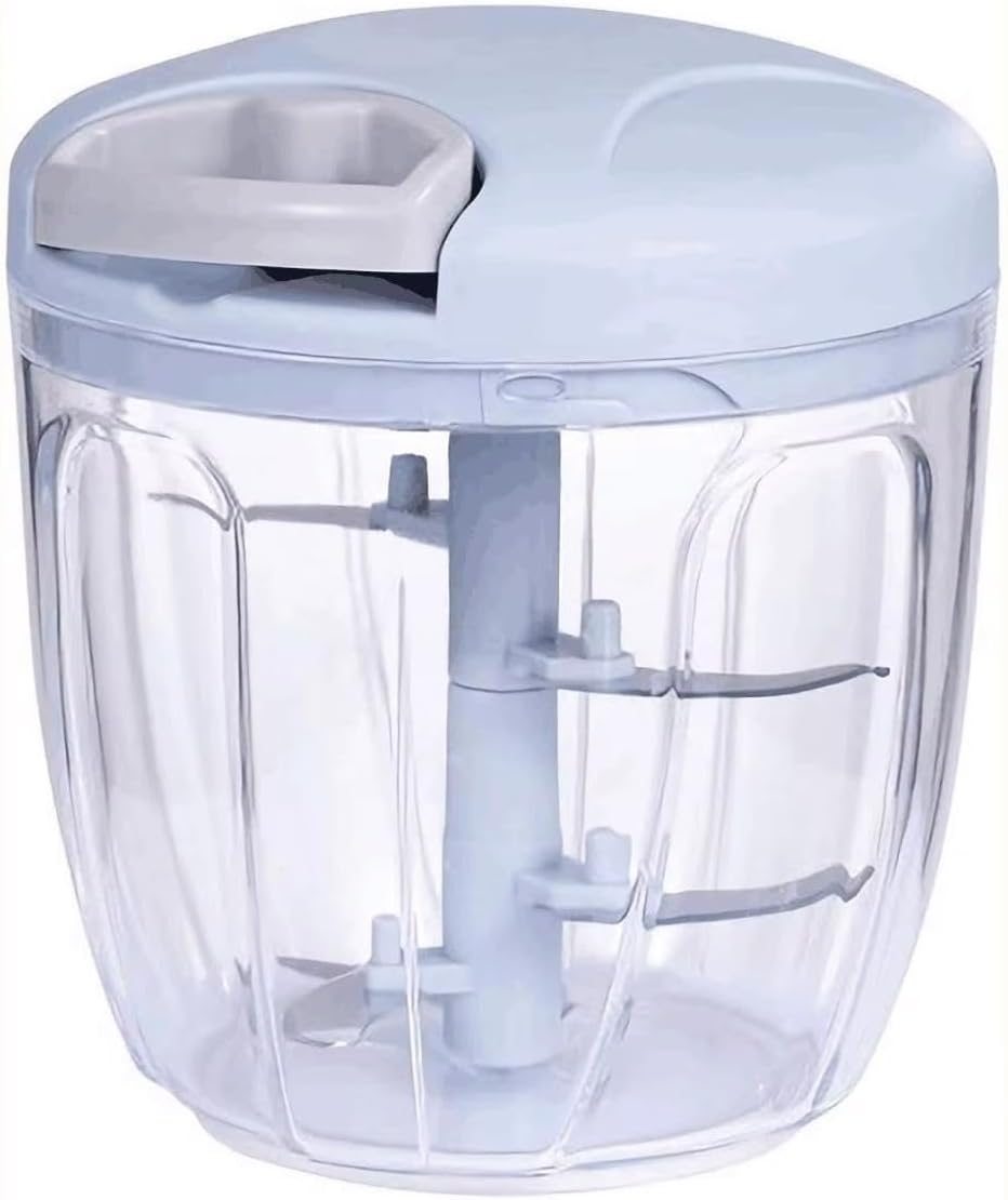 TUNG Pyt Ltd 900Ml Extra Large Manual Food Chopper Vegetable Chopper Garlic Chopper, Pull String Manual Food Processor with 5 Sharp Blades Mincer for Cutting Onions Chili Ginger Seasoning image number 2