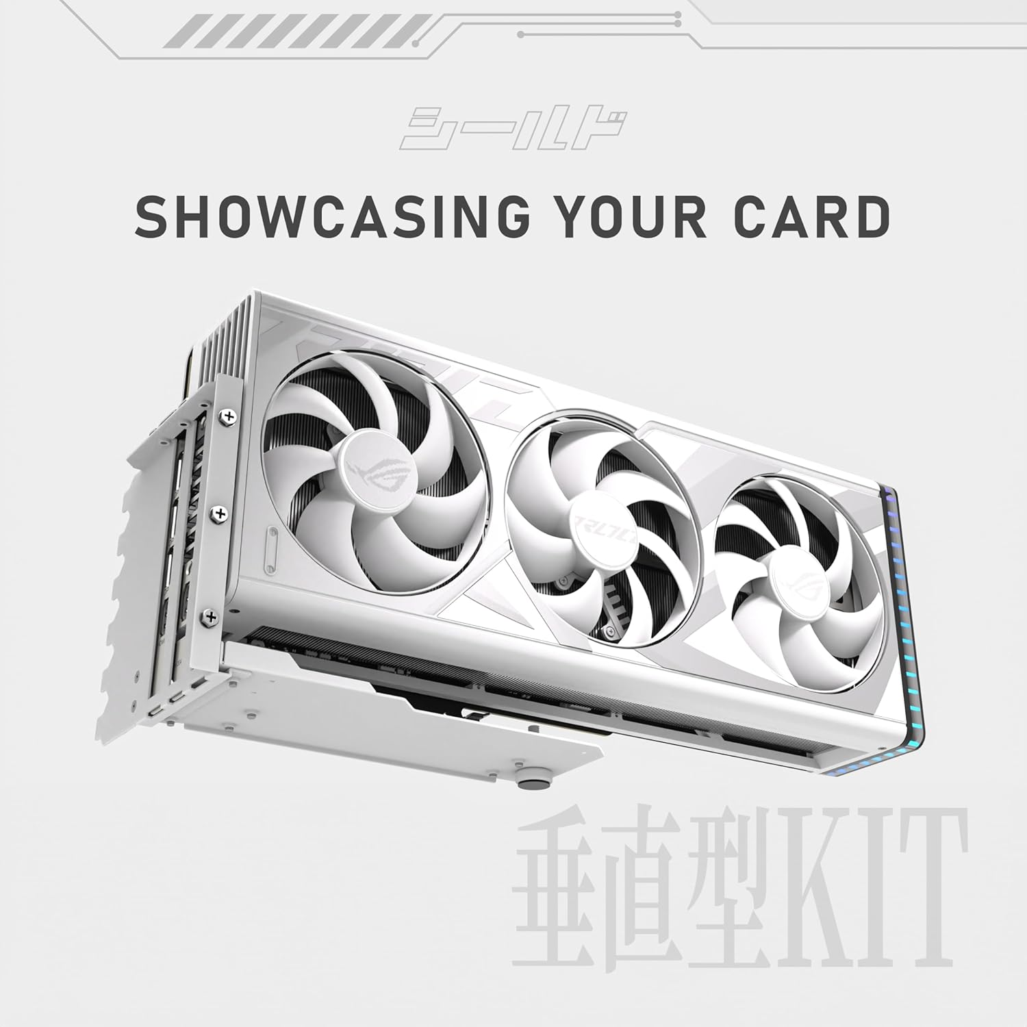 EZDIY-FAB Vertical GPU Mount with High-Speed PCIE 4.0 Riser Cable, Shield Series, 115Mm/4.52In Flexible Extension, 90 Degree Connector, Only Compatible to Full-Opened Pcie Slots-White-Yihpi344-1 image number 3
