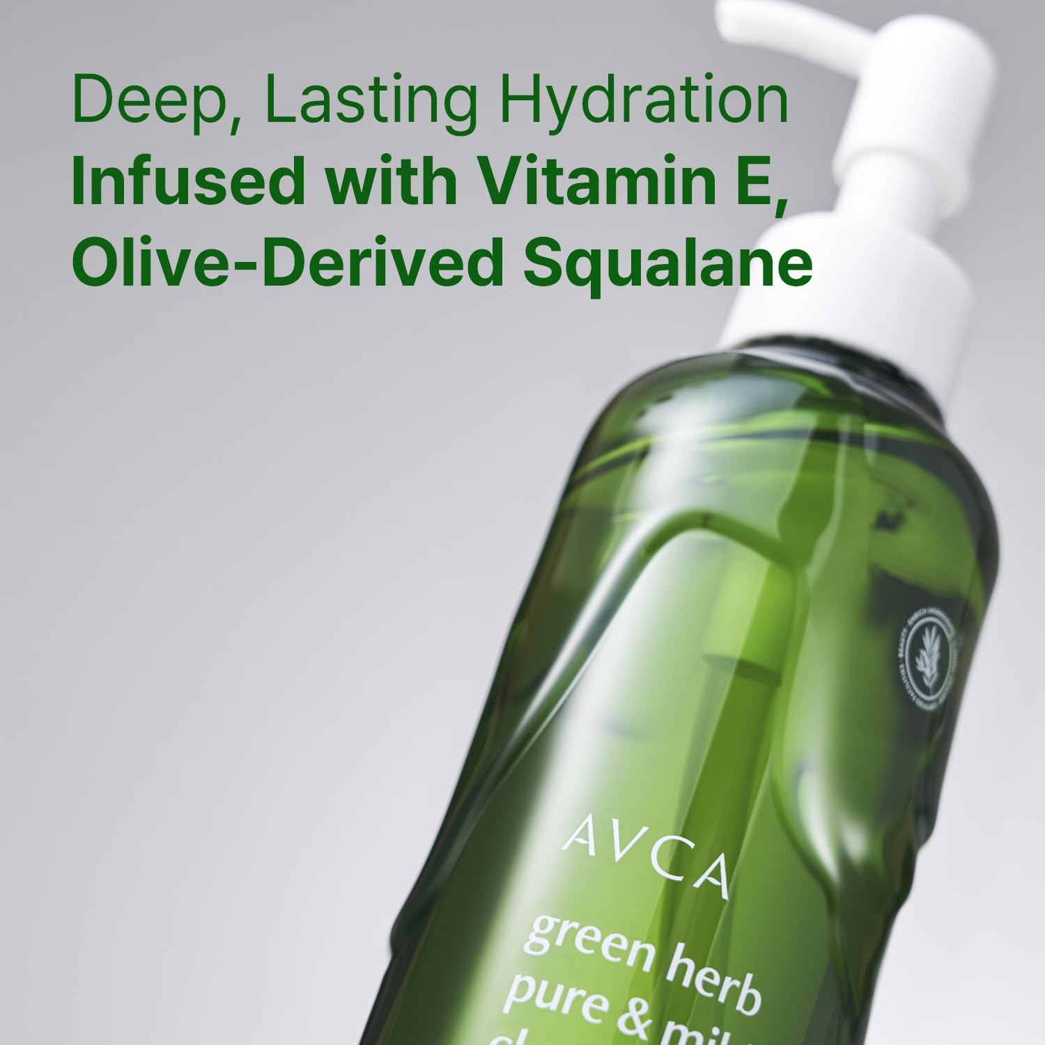 AVCA Green Herb Blackhead Cleansing Oil 200Ml - Makeup & Blackhead Remover, Plant-Based Oils with Vitamin E & Squalane, Lightweight Pore Cleanser, Korean Skincare for Normal/Oily Skin image number 3