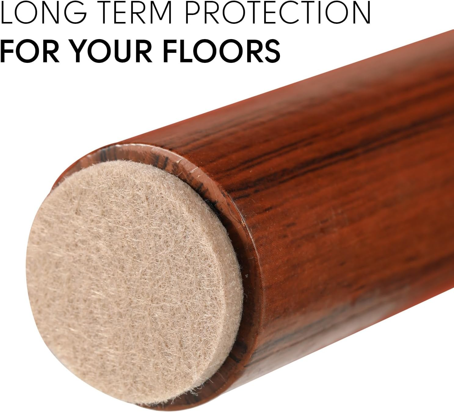 Felt Furniture Pads, 25 Mm round Floor Protectors for Furniture Legs, 48 Set of Felt Chair Leg Floor Protectors, Self Adhesive Felt Pads for Furniture Feet, Furniture Felt Pads for Hardwood Floors image number 3