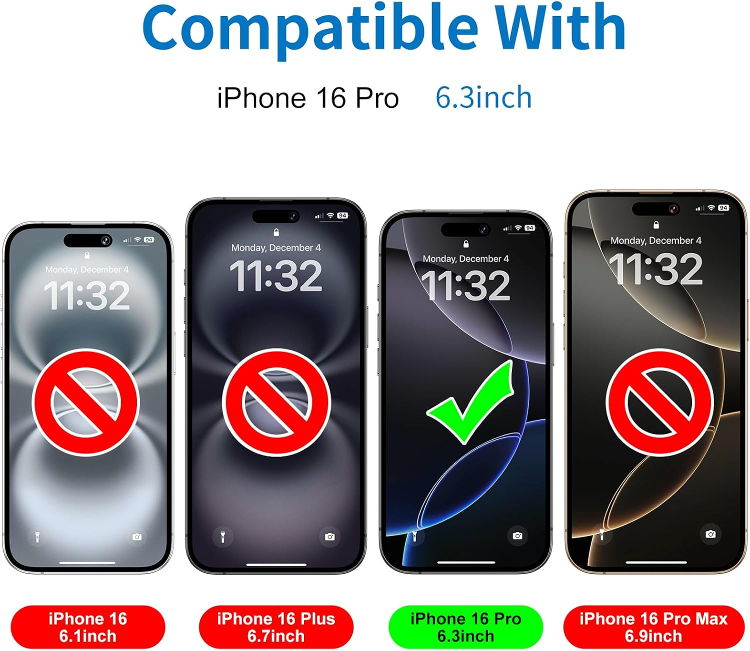 Mothca Matte Screen Protector for Iphone 16 Pro 6.3-Inch (1 Pack), Tempered Glass Film Anti-Glare & Anti-Fingerprint, Case Friendly -Smooth as Silk image number 6