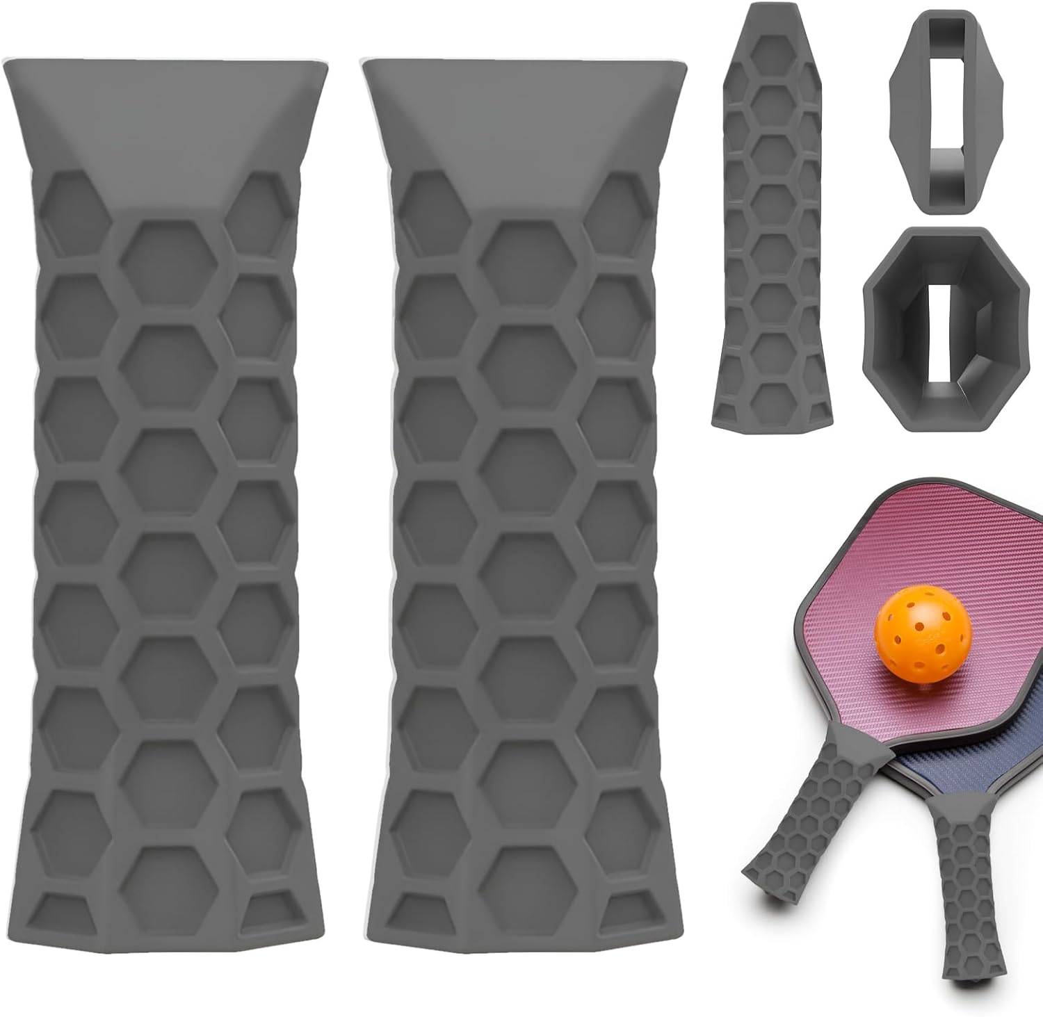 AGLOO Pickleball Paddle Grip Comfortable Hand Grip, 2 Pack - Silicone Overgrip Tape for Increased Grip Strength and Elbow Relief,Sweaty Hands